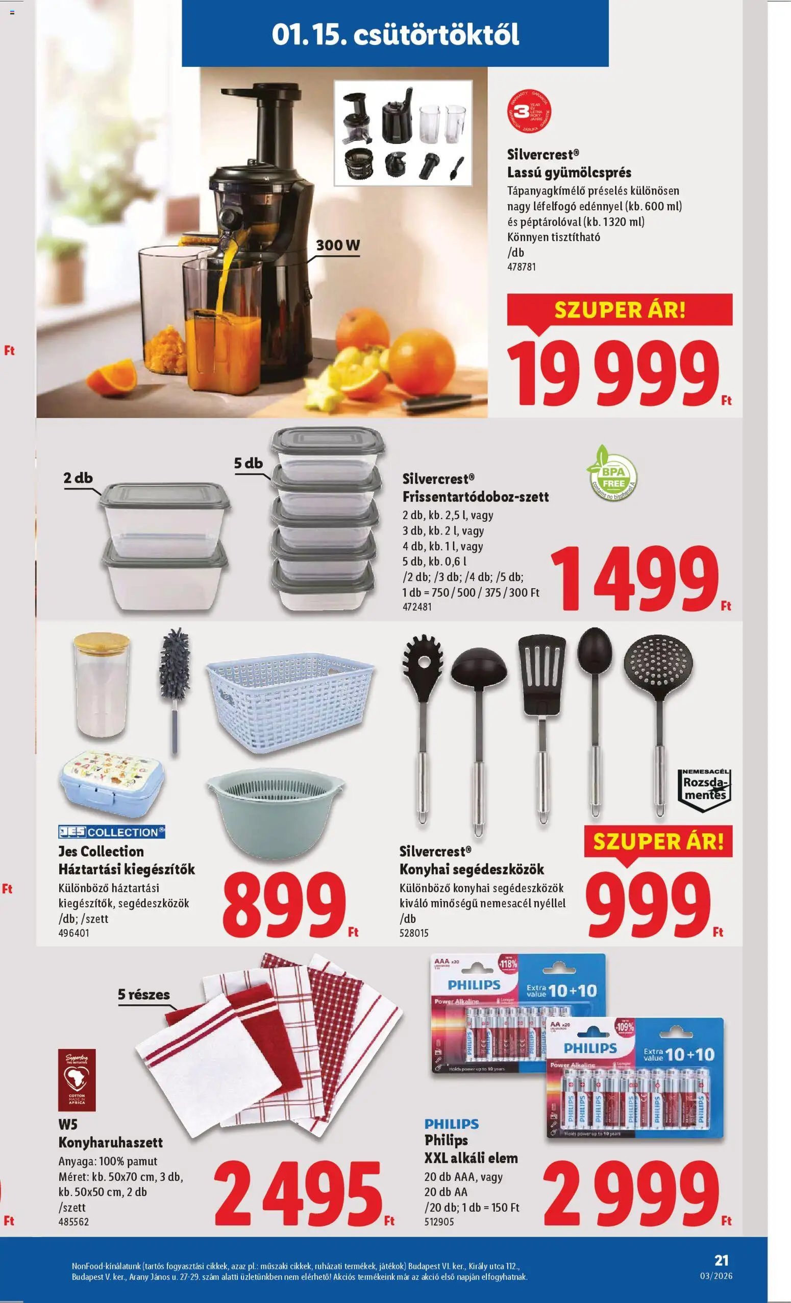 Lidl újság 2026.01.15. Akciós újság Lidl (2026-01-15 - 2026-01-21)