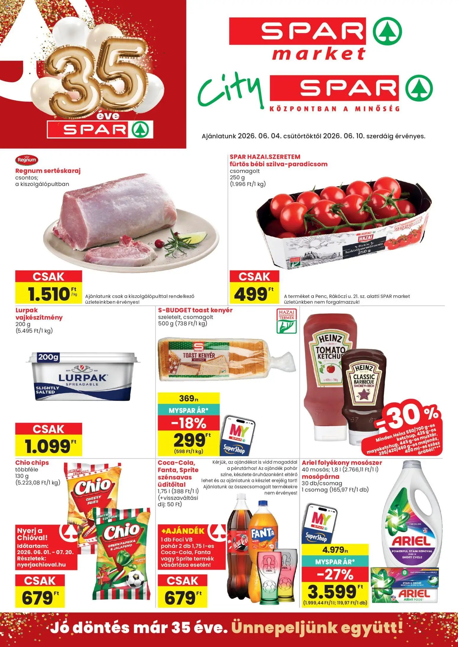 Spar Market újság 2026.06.04. Spar Market akciós újság