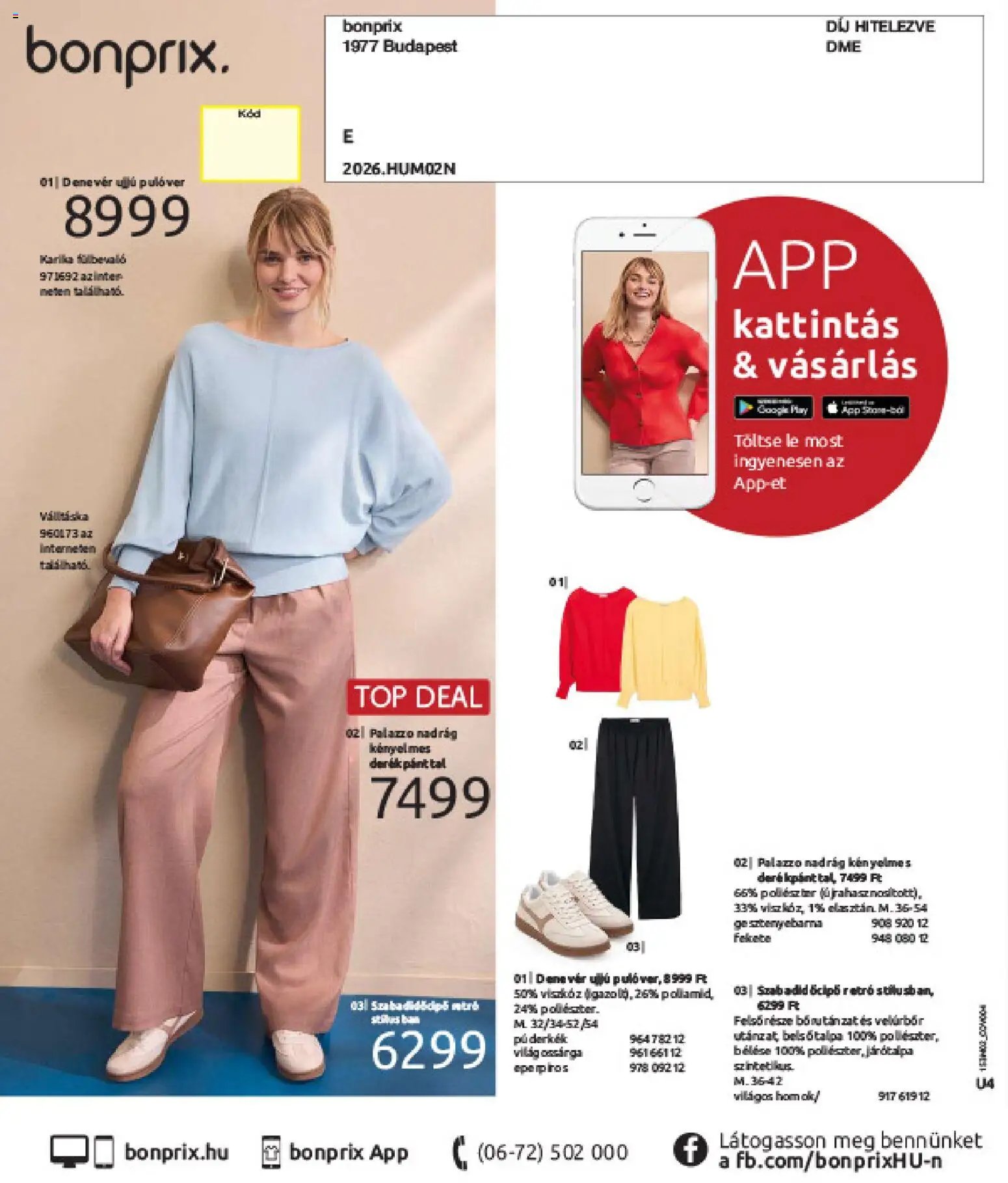 Bonprix újság 2026.02.19. Bonprix katalógus - Alapdarabok Keveréke (2026-02-19 - 2026-03-09)