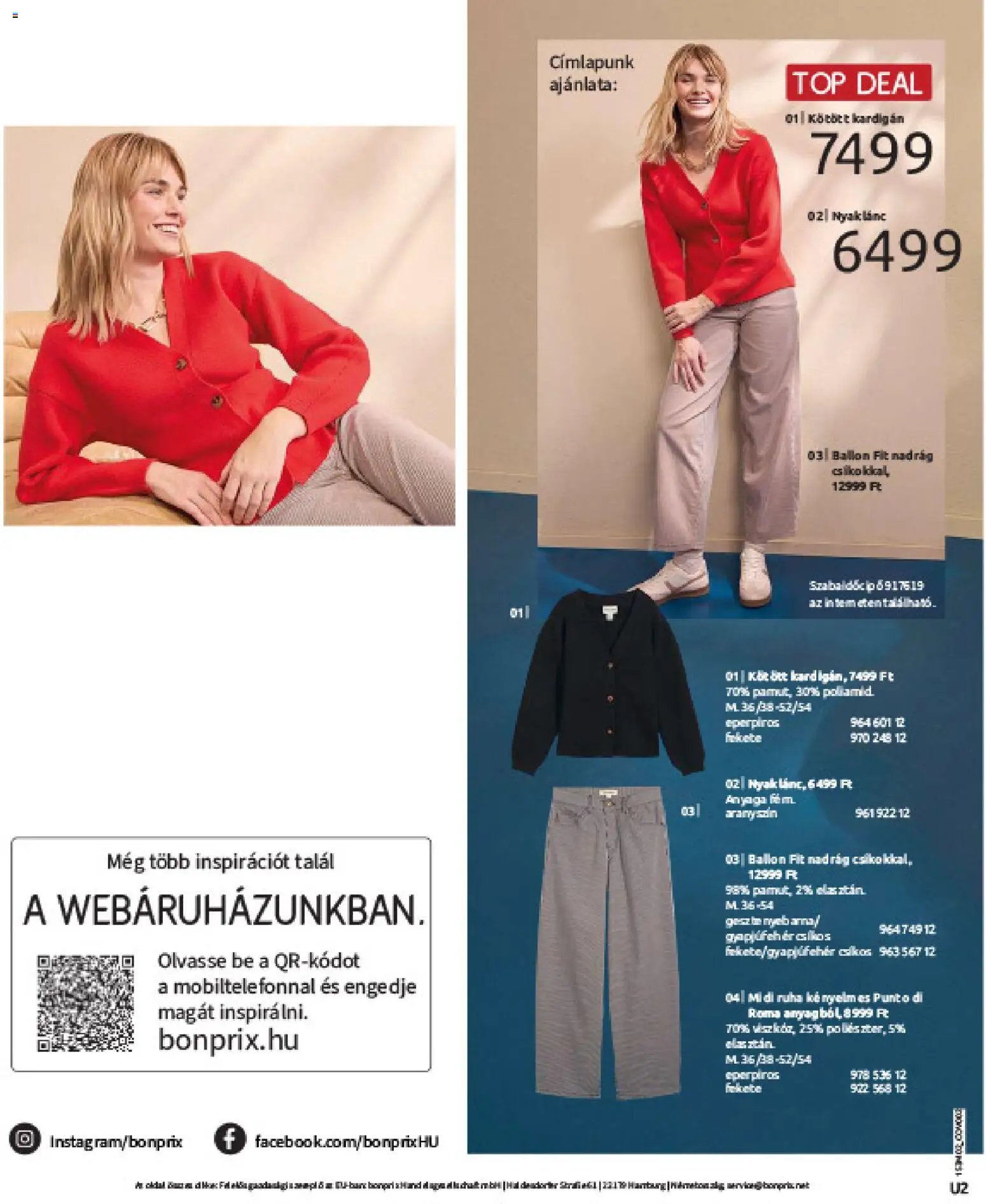 Bonprix újság 2026.02.19. Bonprix katalógus - Alapdarabok Keveréke (2026-02-19 - 2026-03-09)