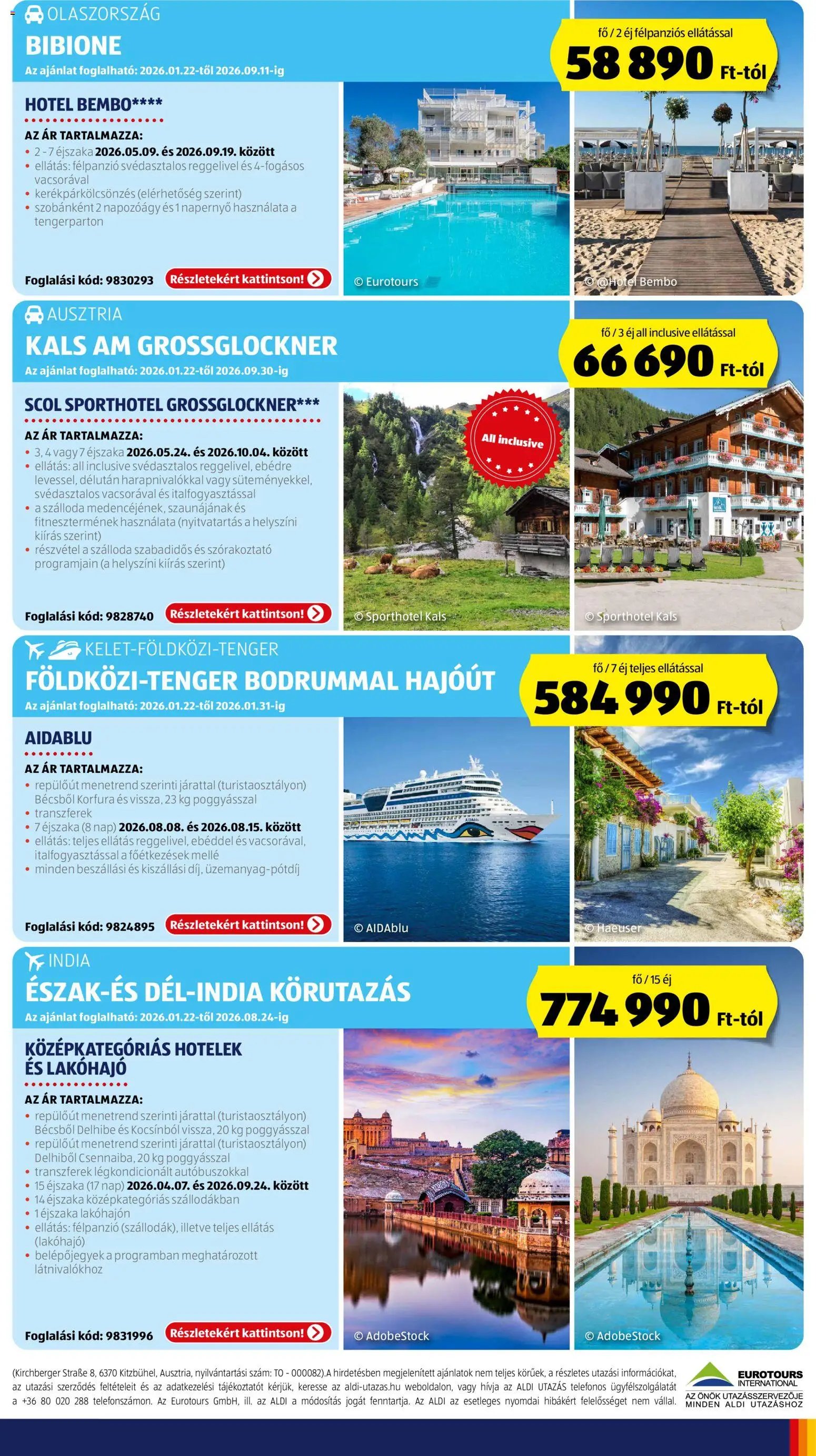 Aldi újság 2026.01.22. Utazás katalógus (2026-01-22 - 2026-01-28)