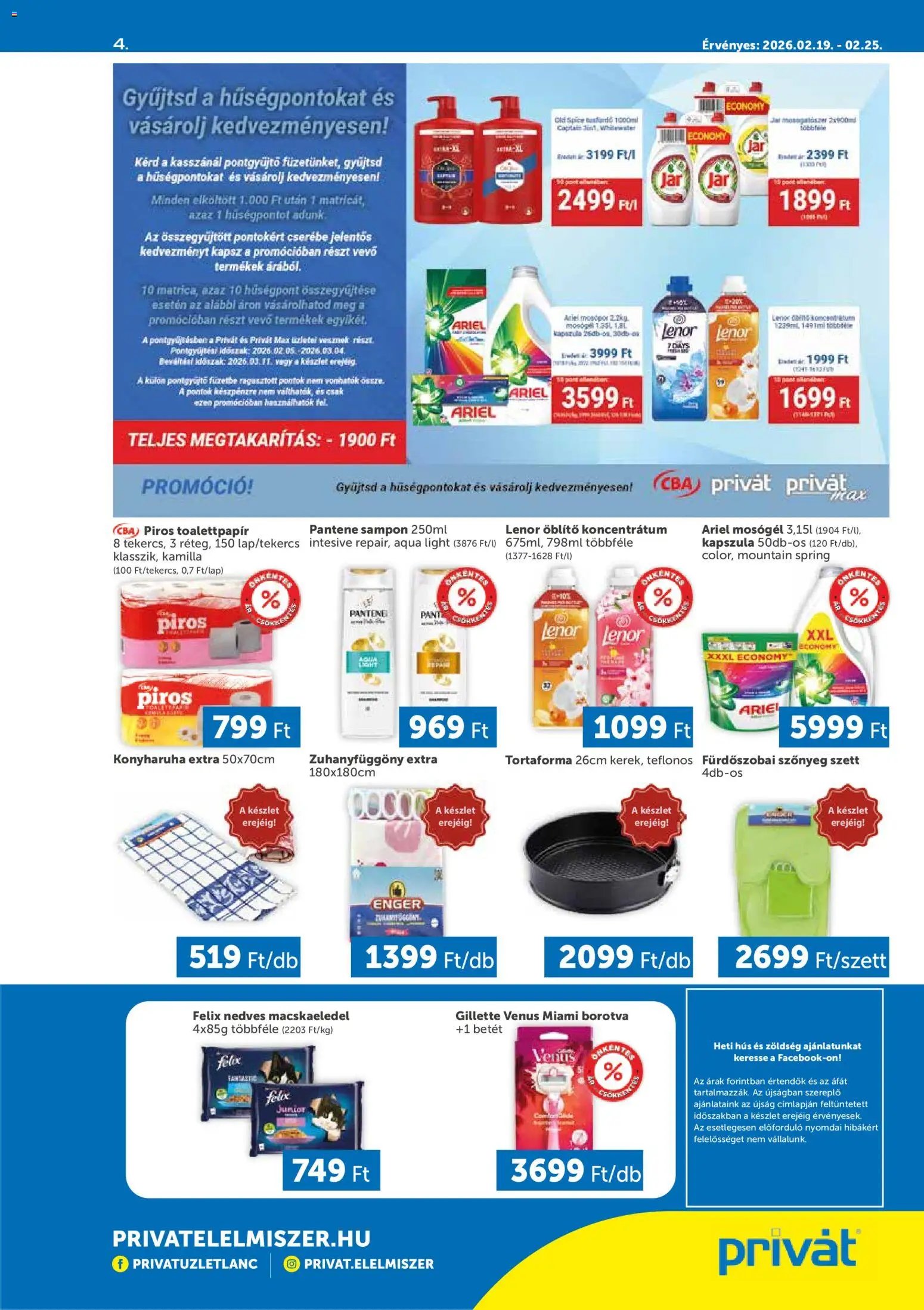 PRIVÁT újság 2026.02.19. Akciós újság PRIVÁT (2026-02-19 - 2026-02-25)