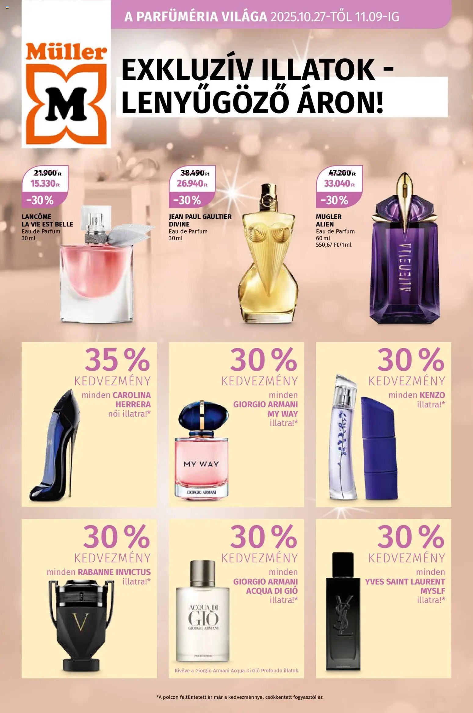 Müller újság 2025.10.27. A parfüméria világa (2025-10-27 - 2025-11-09)