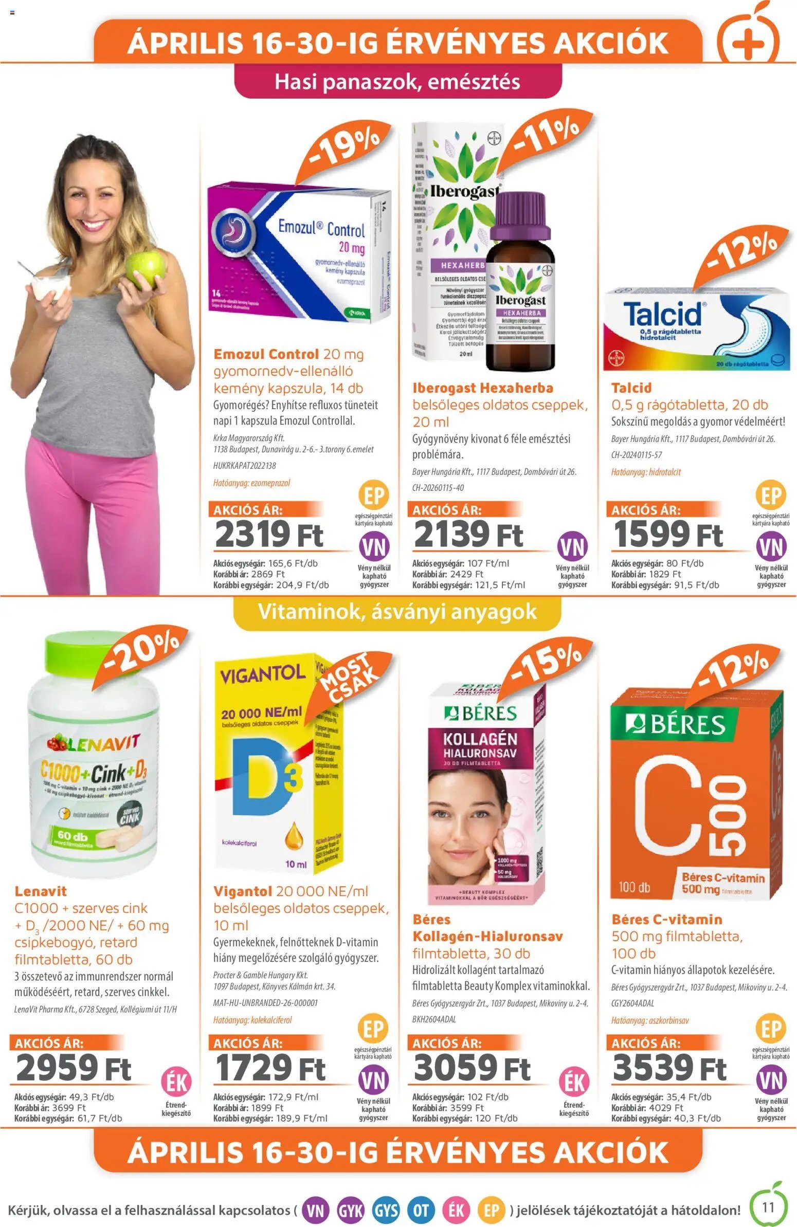 Alma Gyógyszertárak újság 2026.04.01. Alma Gyógyszertárak akciós újság (2026-04-01 - 2026-04-30)