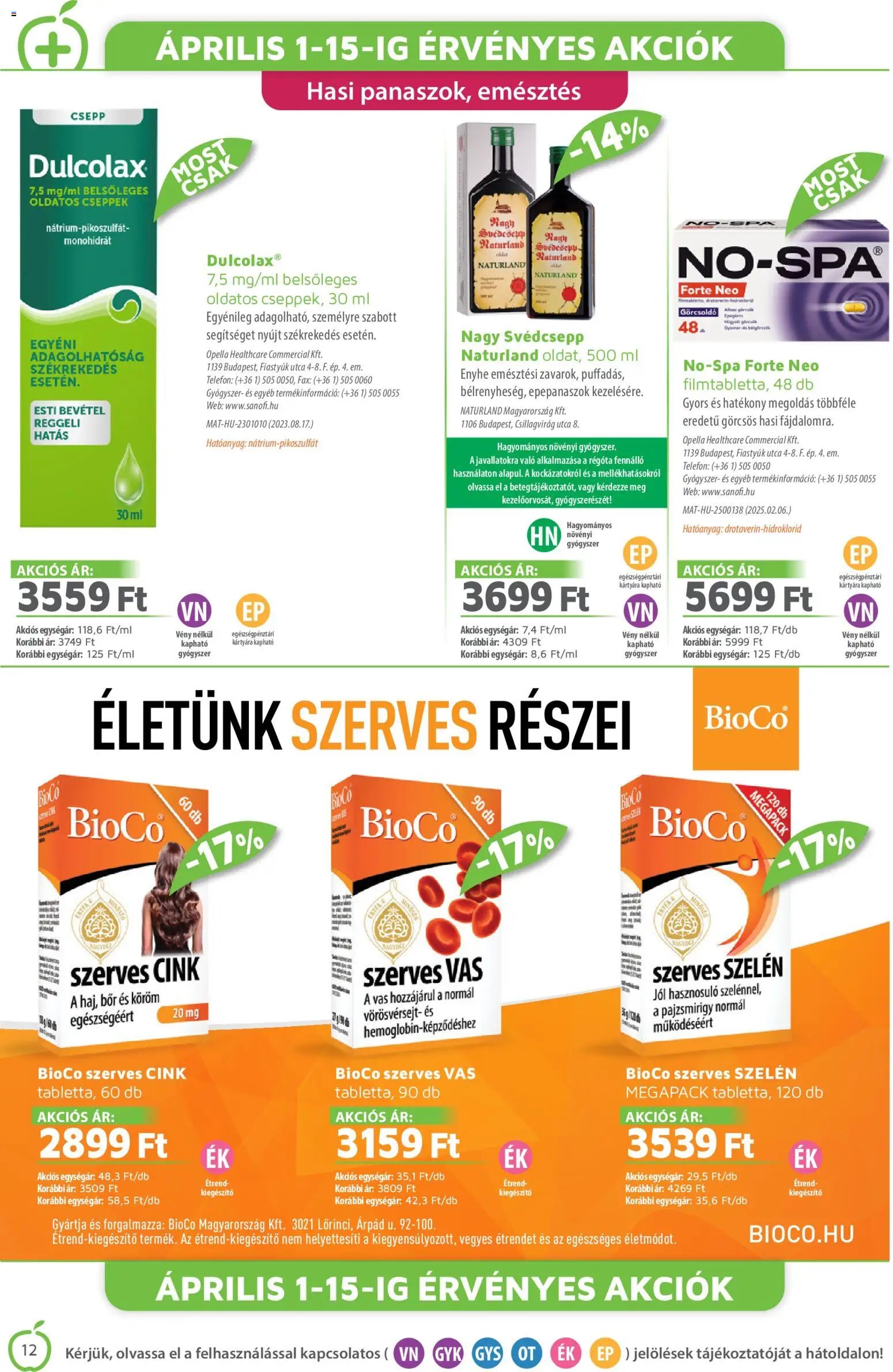 Alma Gyógyszertárak újság 2026.04.01. Alma Gyógyszertárak akciós újság (2026-04-01 - 2026-04-30)