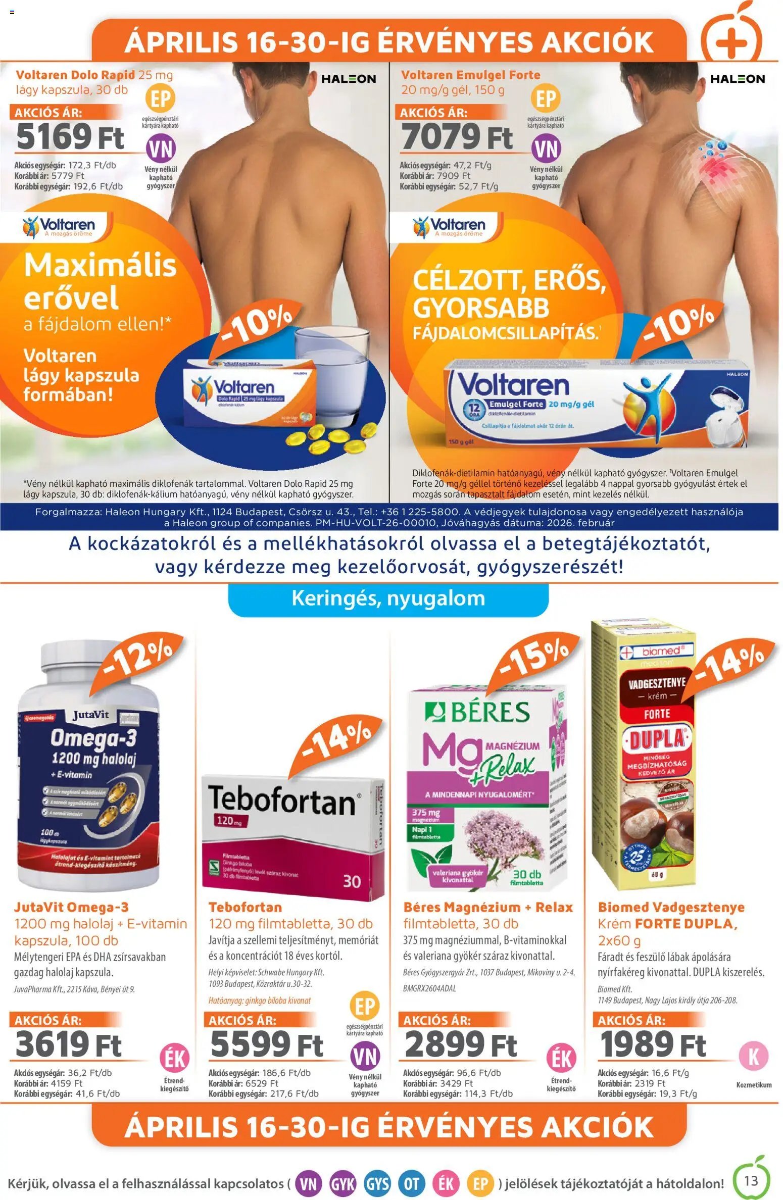Alma Gyógyszertárak újság 2026.04.01. Alma Gyógyszertárak akciós újság (2026-04-01 - 2026-04-30)