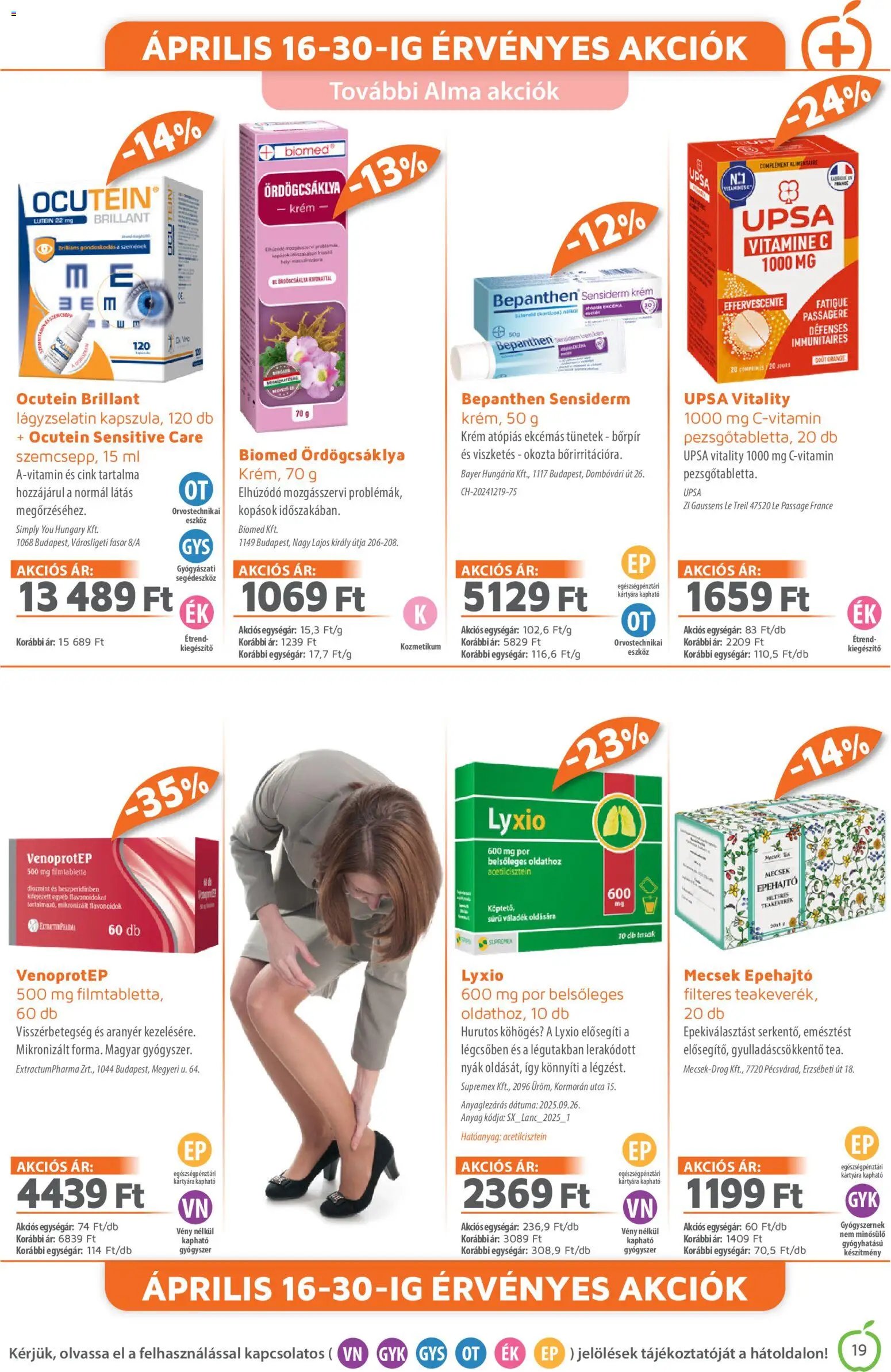 Alma Gyógyszertárak újság 2026.04.01. Alma Gyógyszertárak akciós újság (2026-04-01 - 2026-04-30)