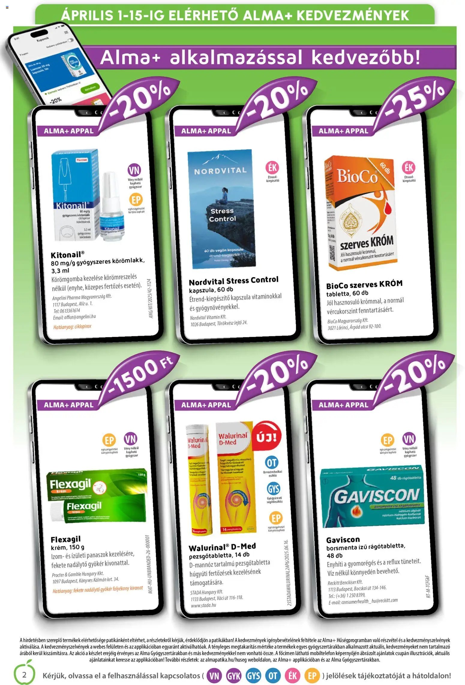 Alma Gyógyszertárak újság 2026.04.01. Alma Gyógyszertárak akciós újság (2026-04-01 - 2026-04-30)