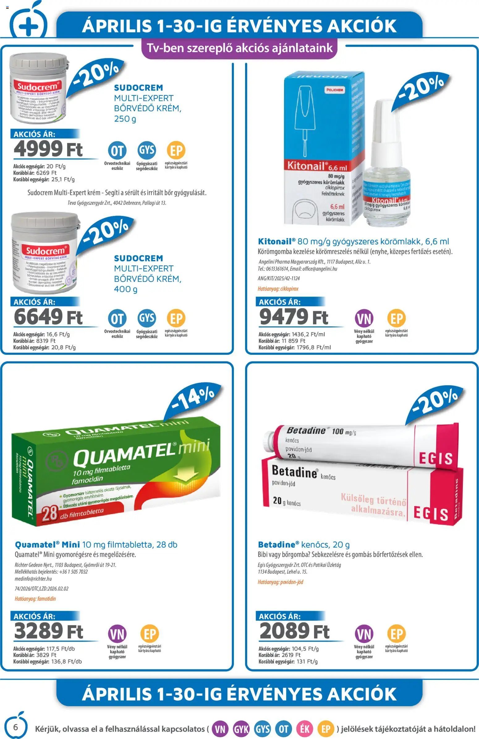 Alma Gyógyszertárak újság 2026.04.01. Alma Gyógyszertárak akciós újság (2026-04-01 - 2026-04-30)