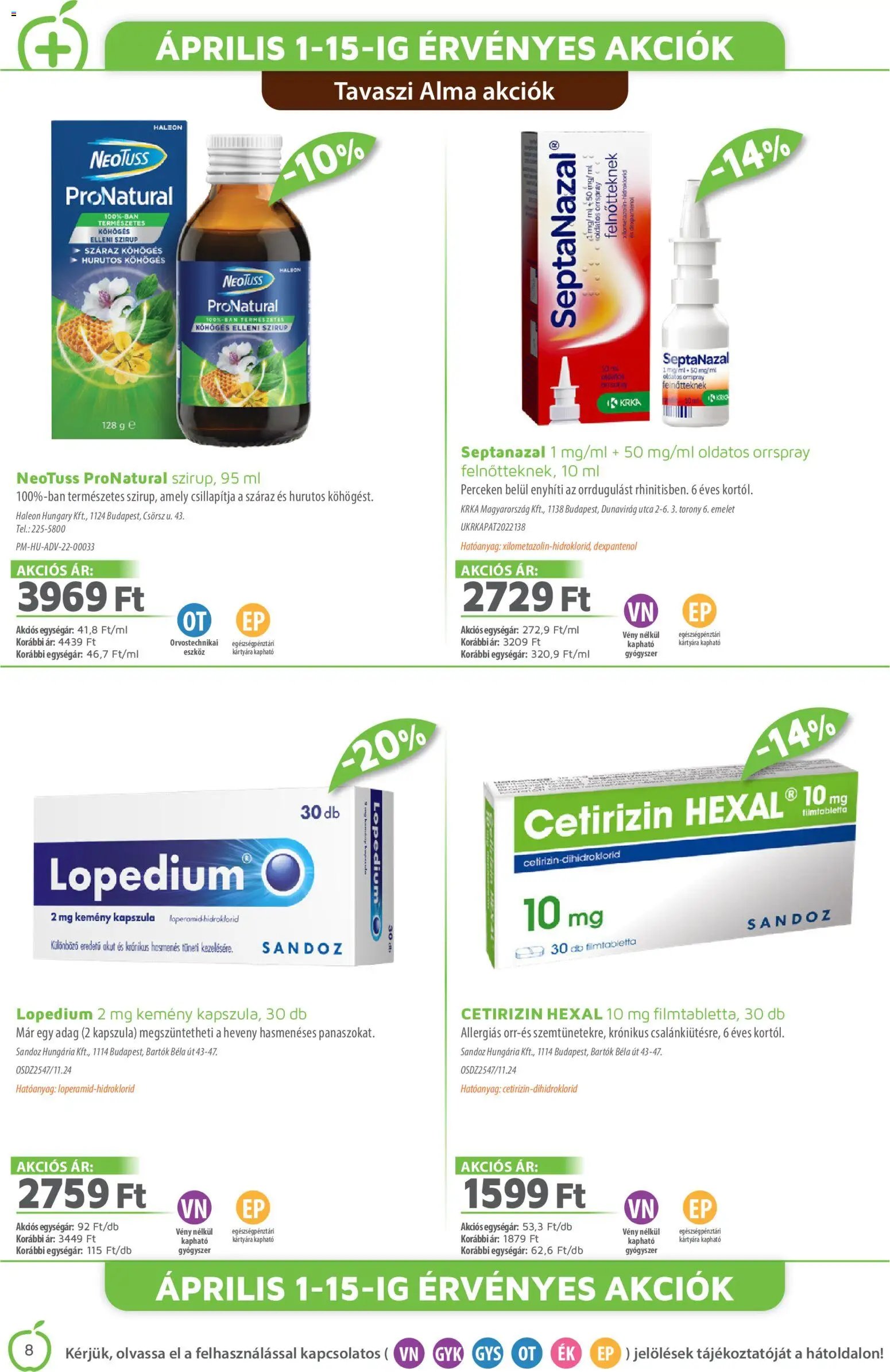 Alma Gyógyszertárak újság 2026.04.01. Alma Gyógyszertárak akciós újság (2026-04-01 - 2026-04-30)