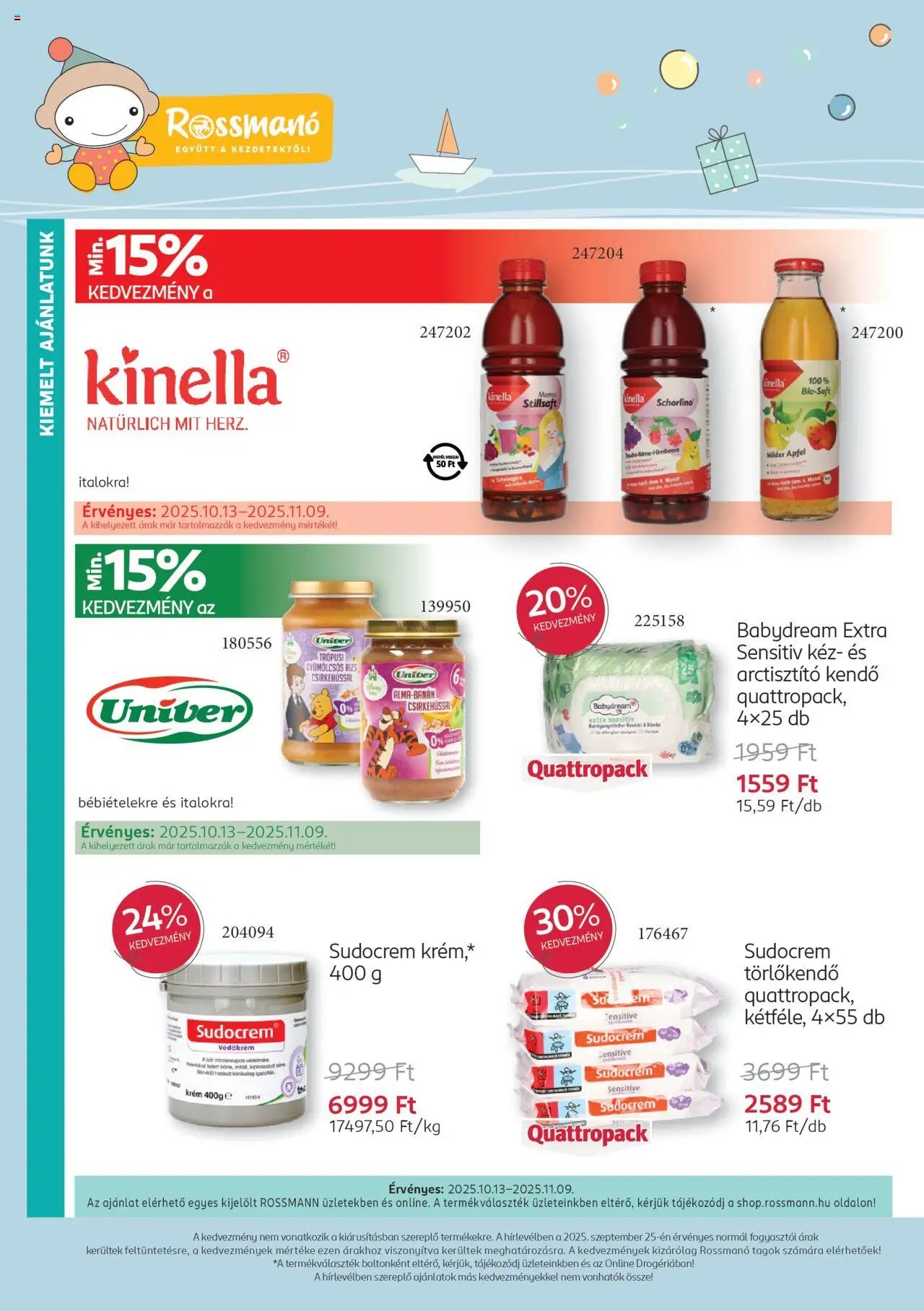 Rossmann újság 2025.10.13. Babaprogram (2025-10-13 - 2025-11-09)
