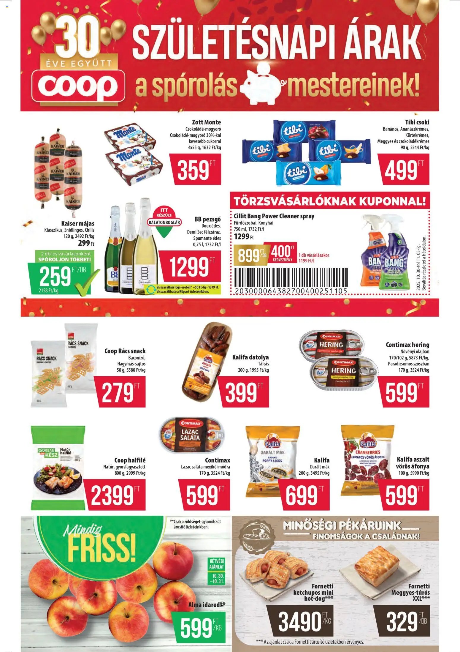 COOP újság 2025.10.30. Észak Kelet Pro-Coop Zrt - Szuper Plusz (2025-10-30 - 2025-11-05)