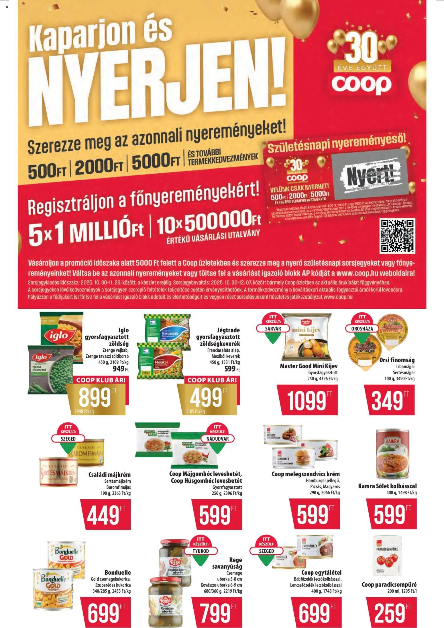 COOP újság 2025.10.30. Észak Kelet Pro-Coop Zrt - Szuper Plusz (2025-10-30 - 2025-11-05)