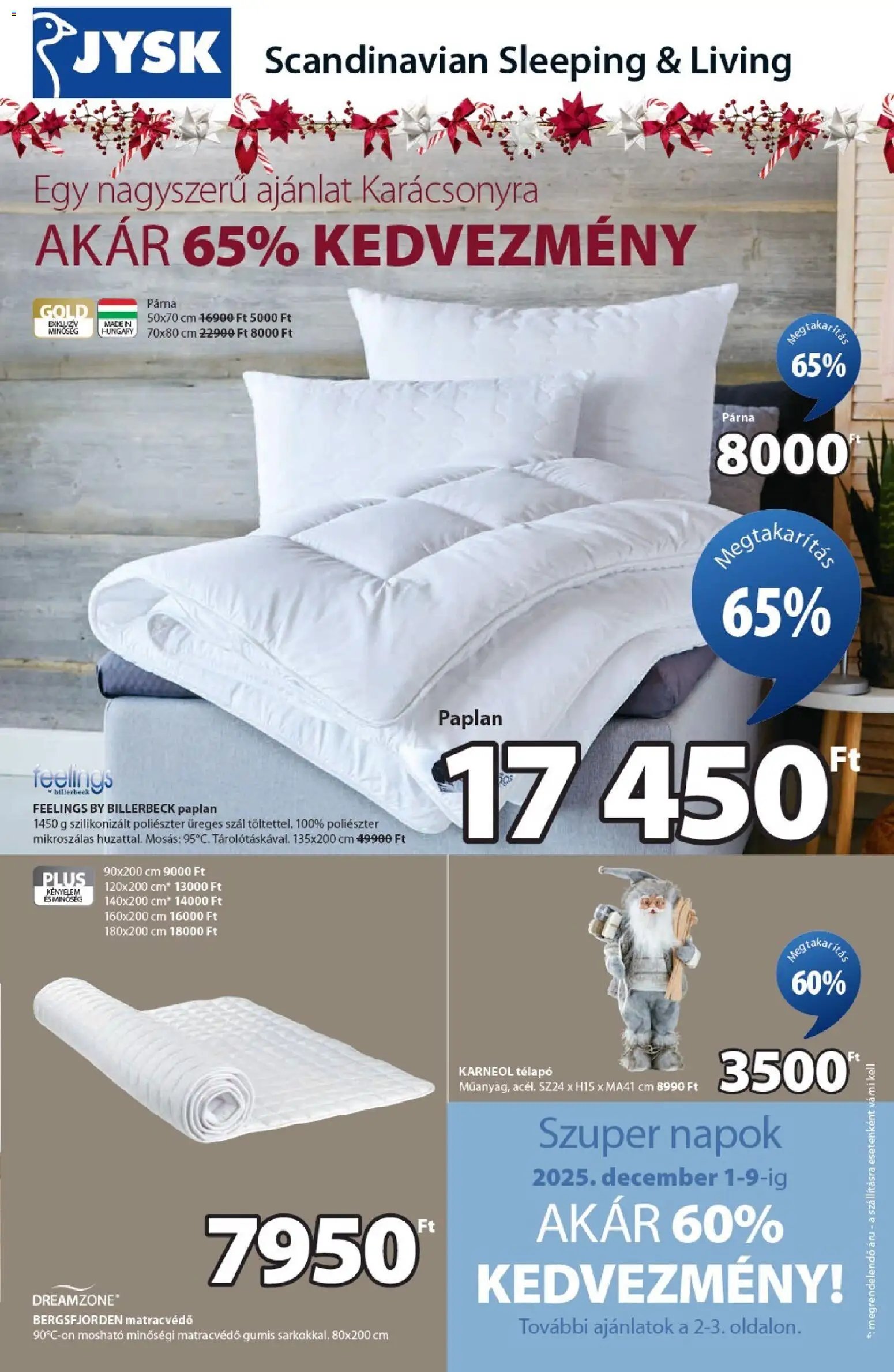 JYSK újság 2025.12.01. Akciós újság JYSK (2025-12-01 - 2025-12-09)