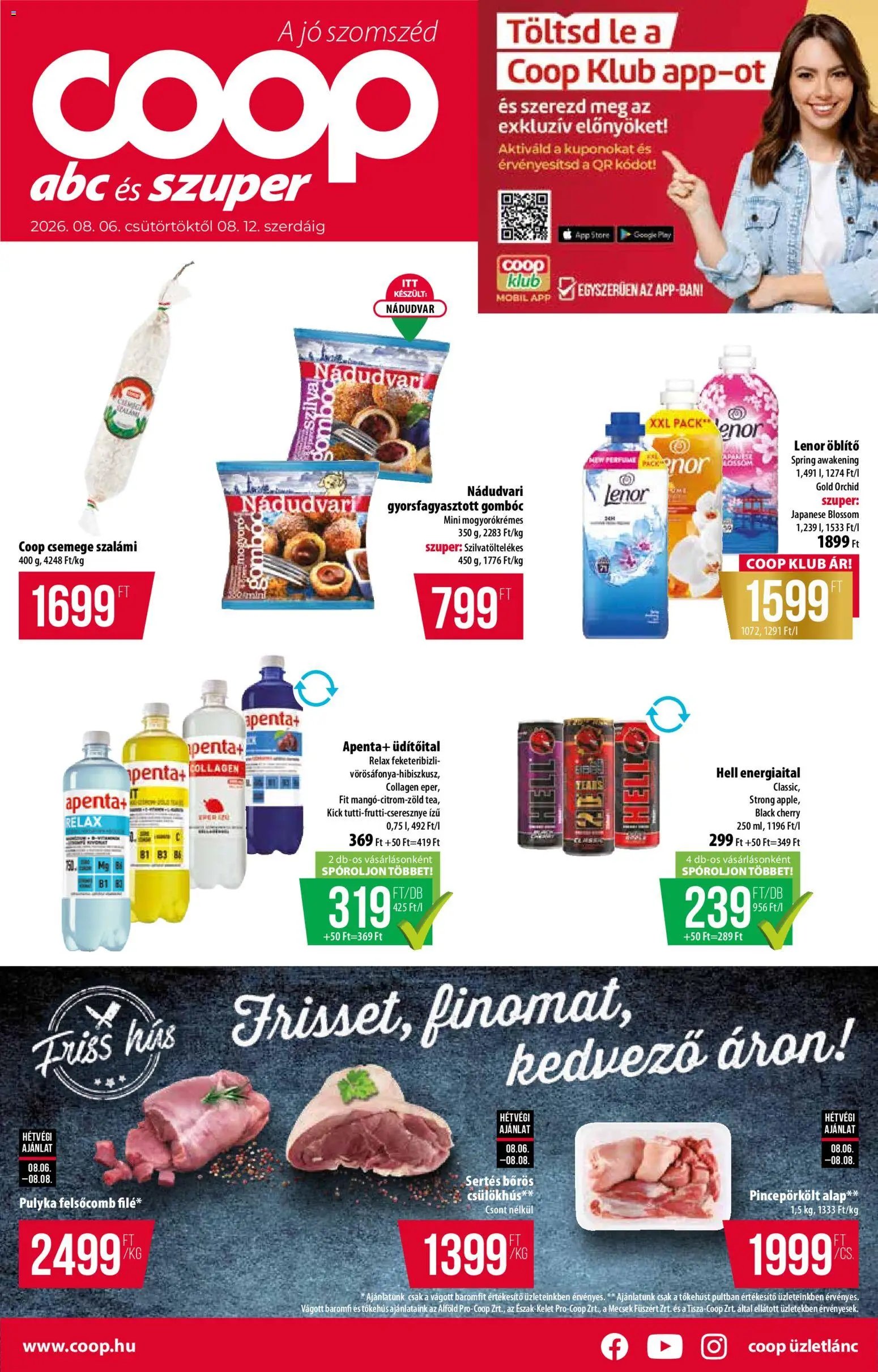 COOP újság 2026.08.06. COOP akciós újság