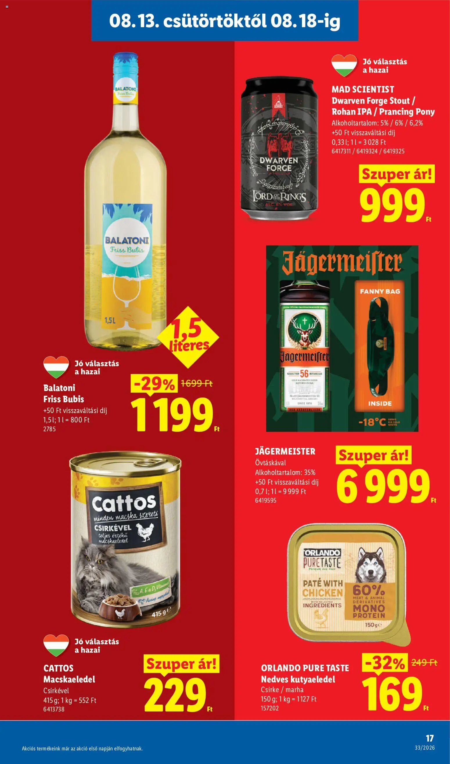 Lidl újság 2026.08.13. Lidl akciós újság