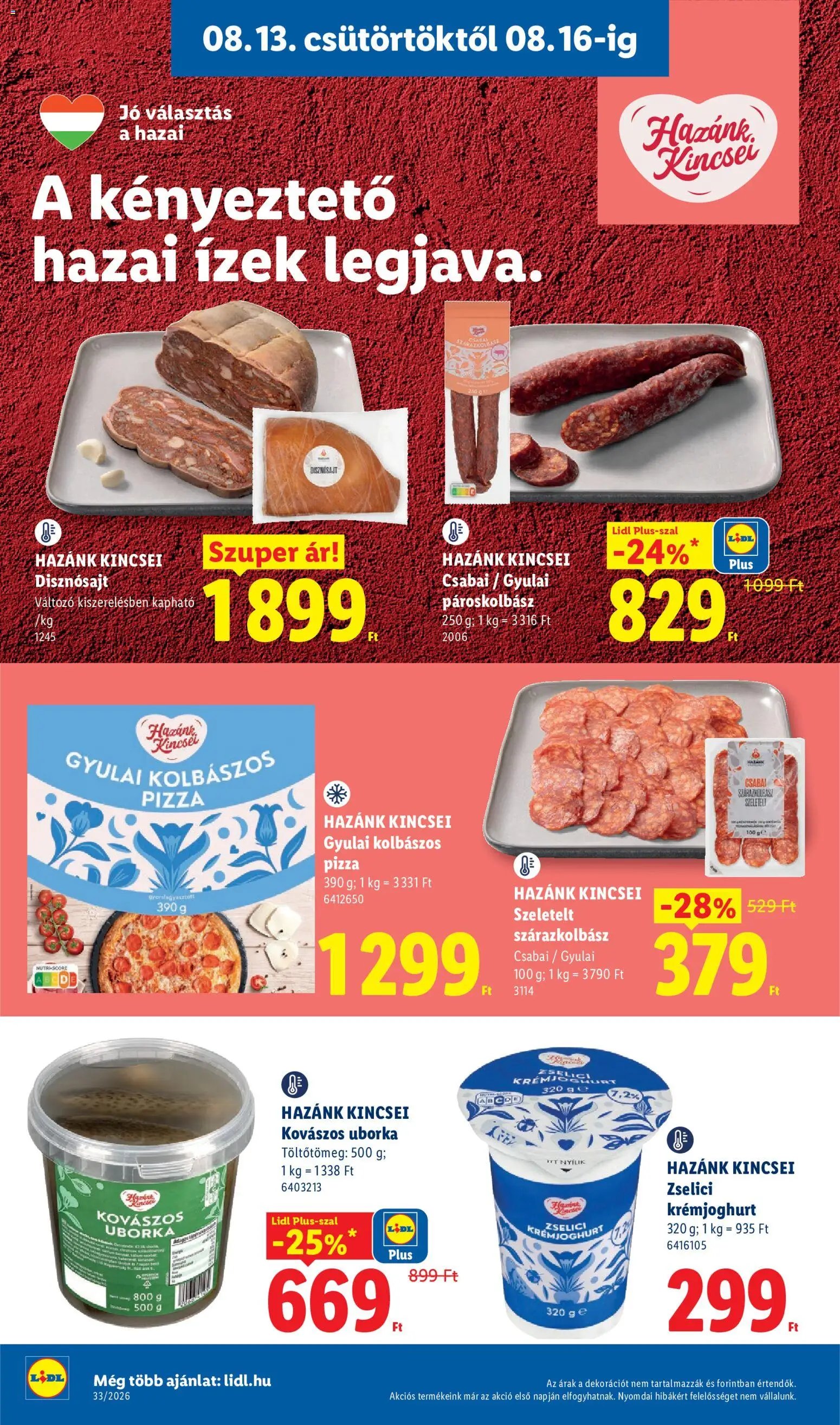 Lidl újság 2026.08.13. Lidl akciós újság