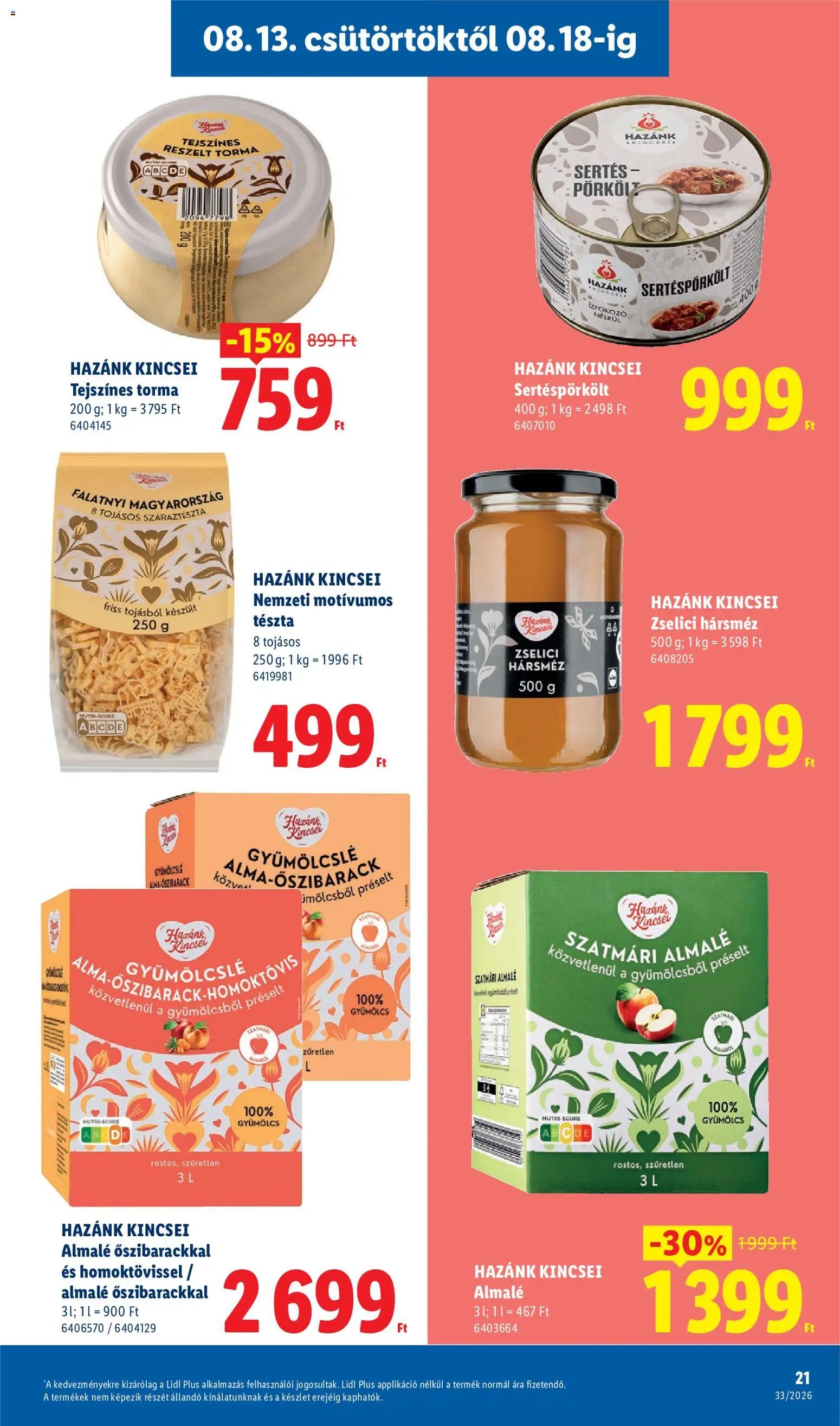 Lidl újság 2026.08.13. Lidl akciós újság