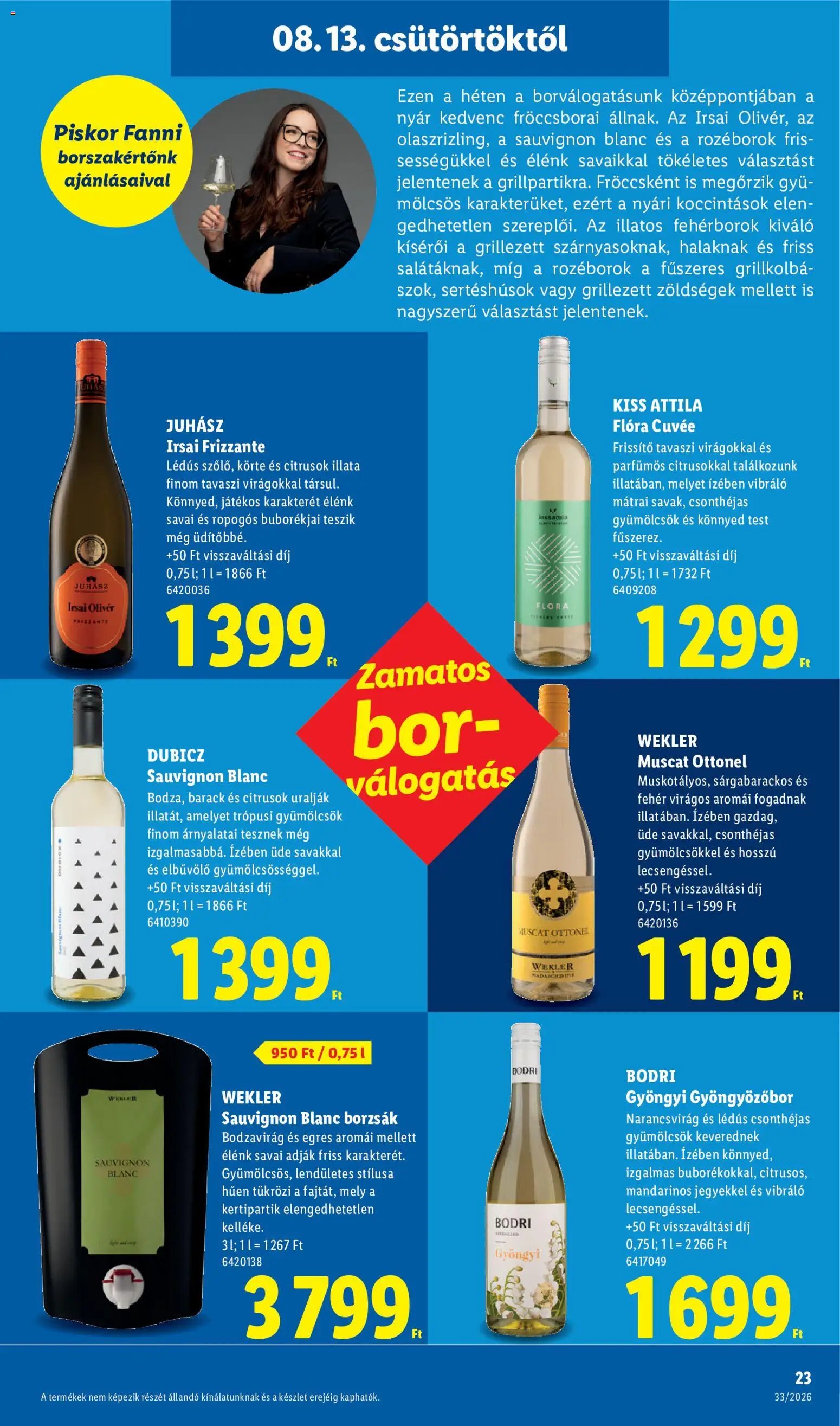 Lidl újság 2026.08.13. Lidl akciós újság