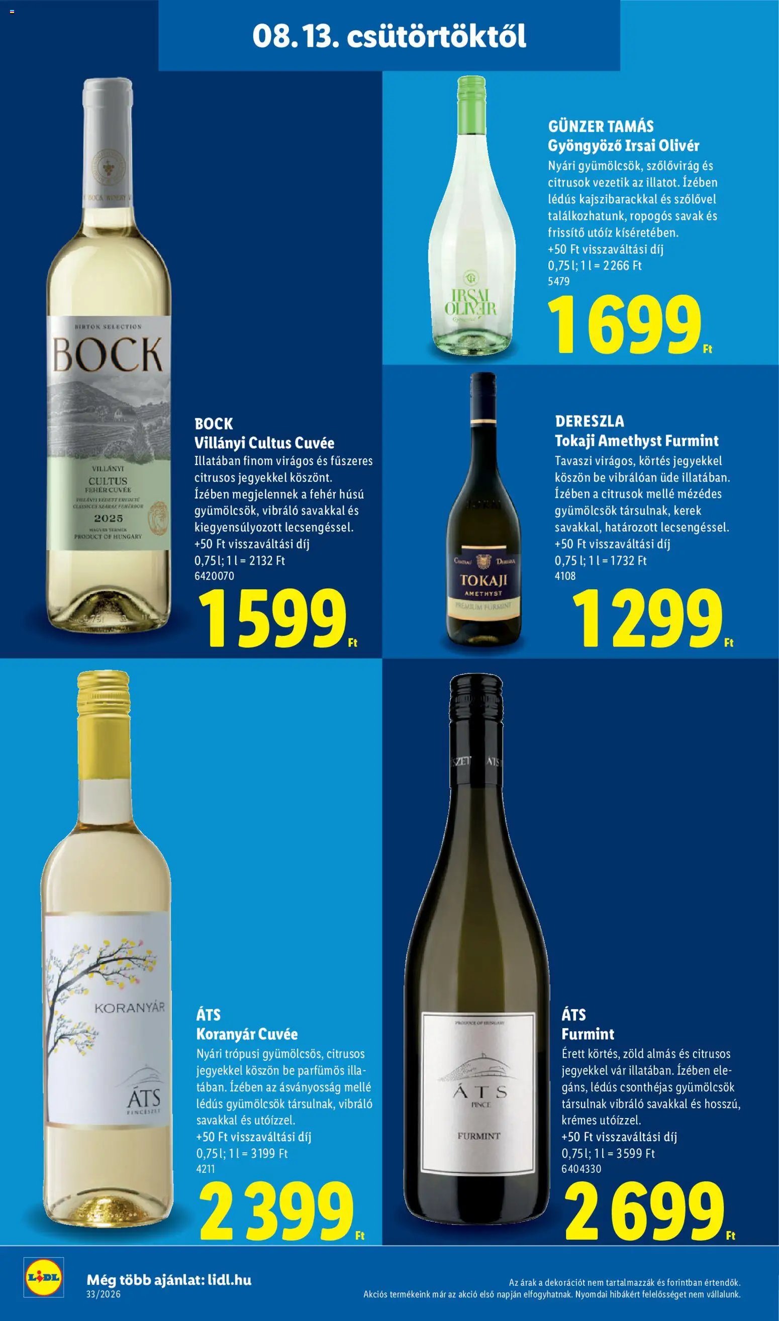 Lidl újság 2026.08.13. Lidl akciós újság