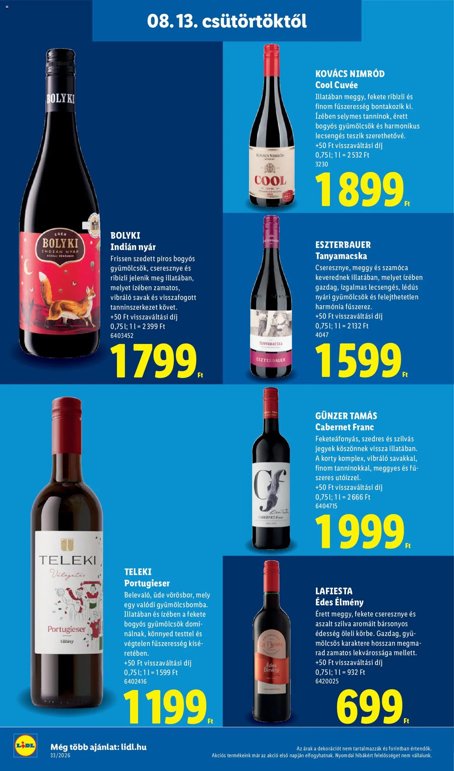 Lidl újság 2026.08.13. Lidl akciós újság