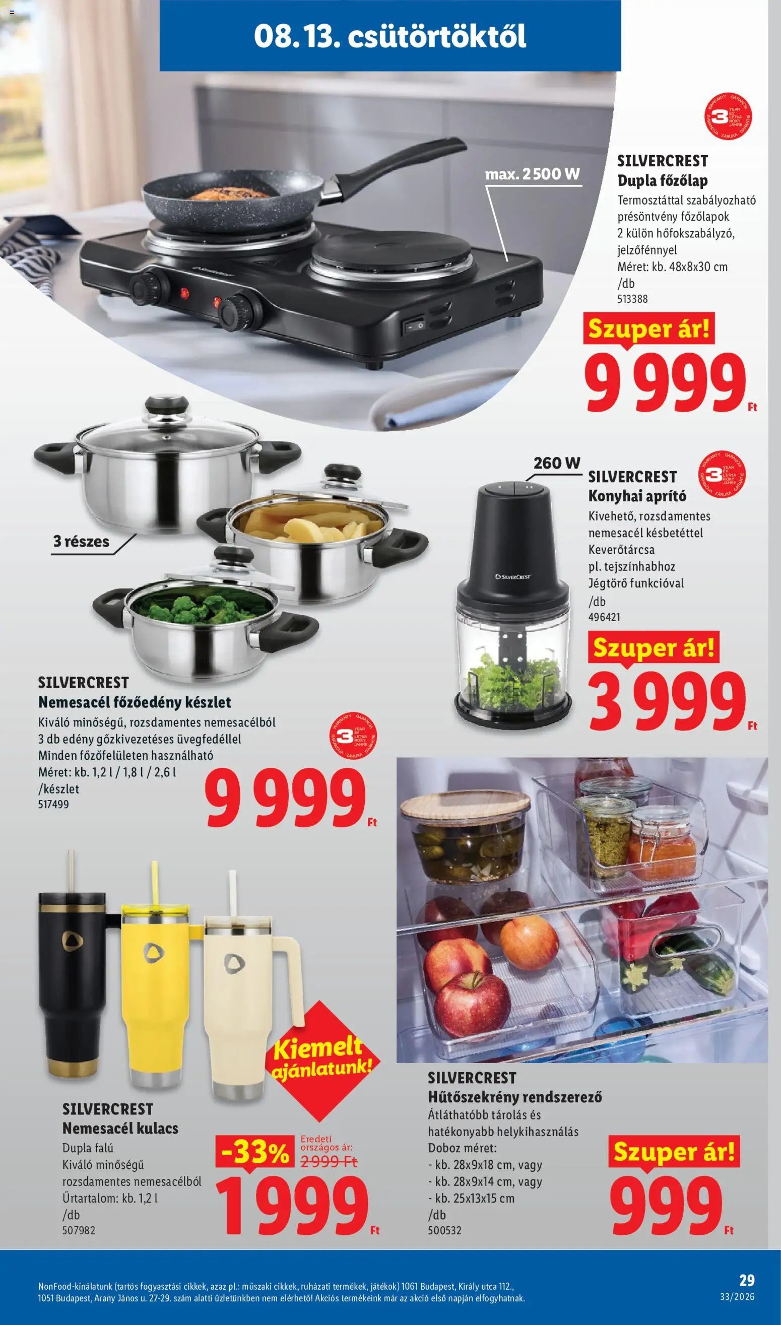 Lidl újság 2026.08.13. Lidl akciós újság