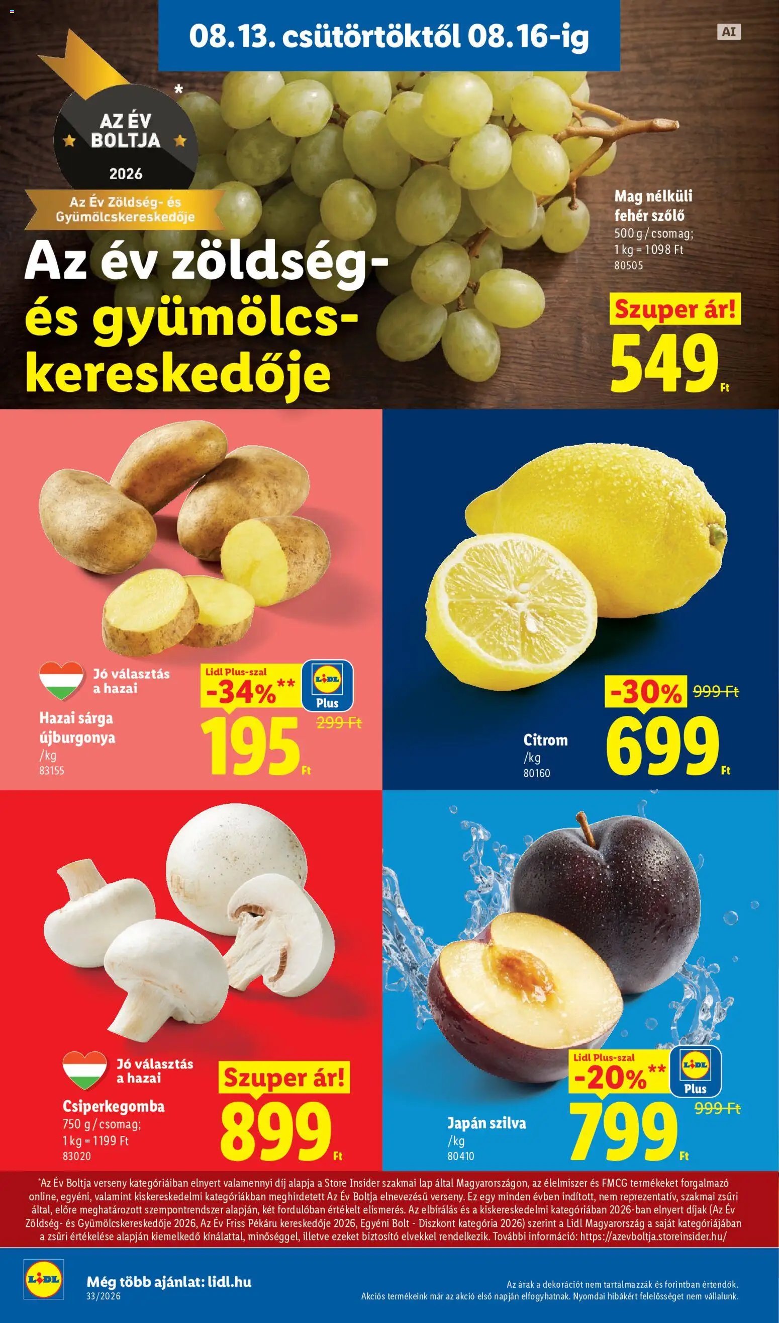 Lidl újság 2026.08.13. Lidl akciós újság