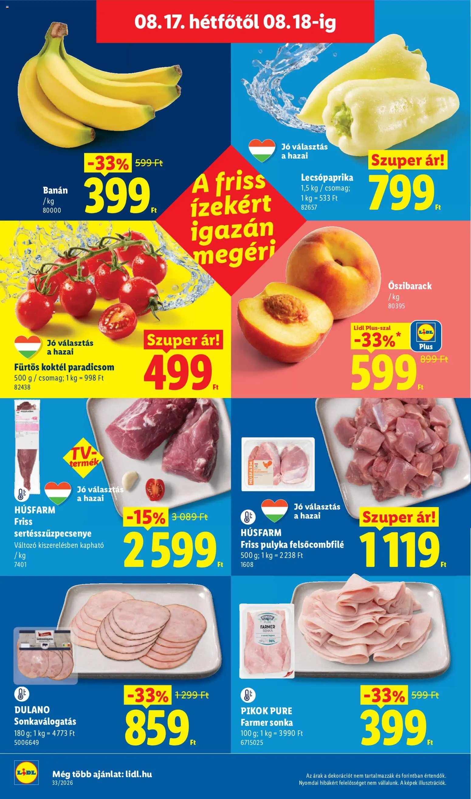 Lidl újság 2026.08.13. Lidl akciós újság
