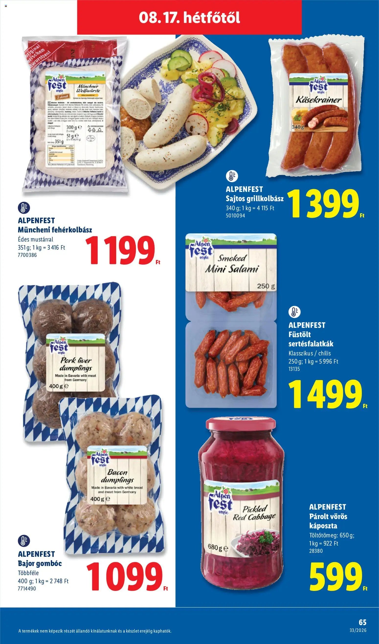 Lidl újság 2026.08.13. Lidl akciós újság