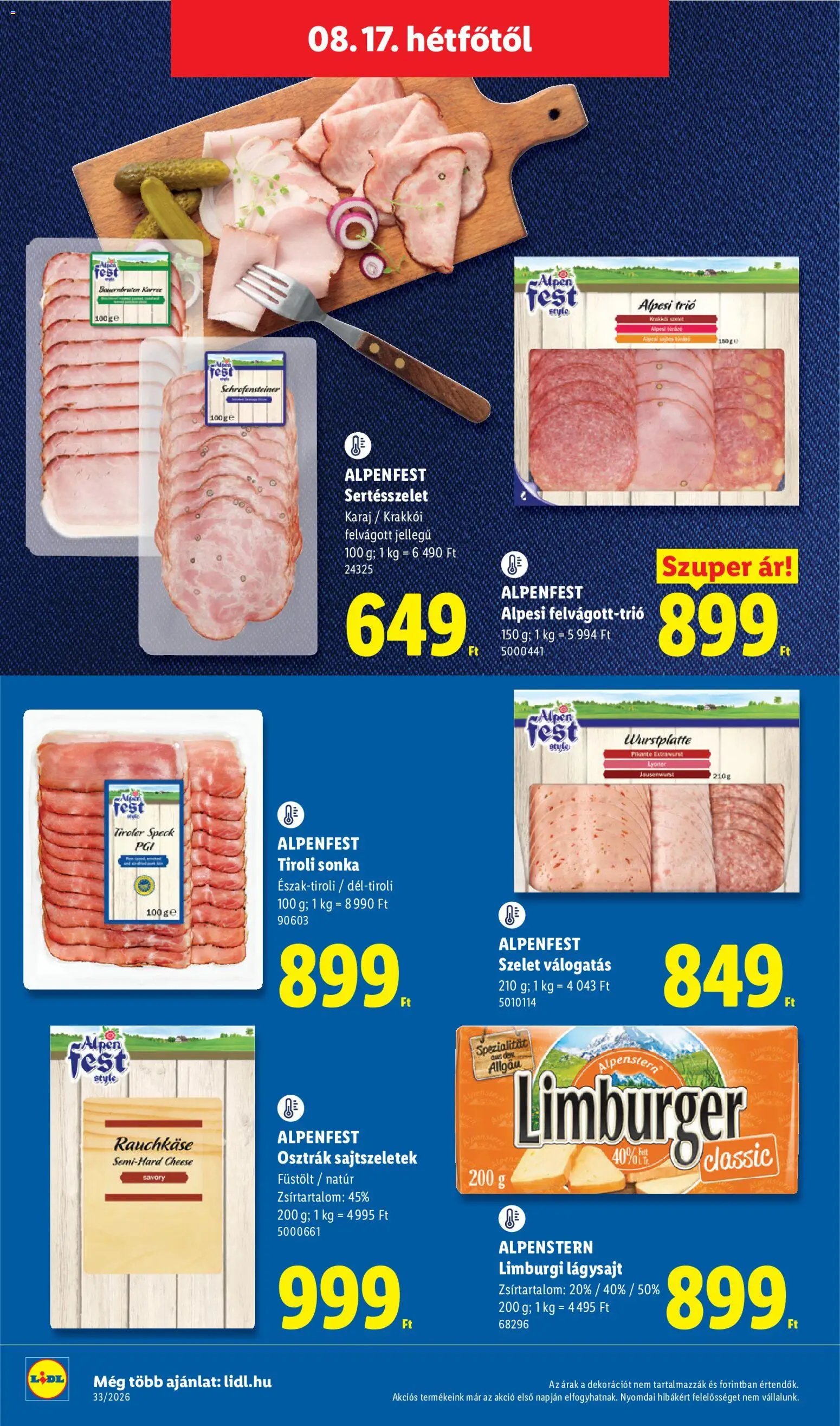 Lidl újság 2026.08.13. Lidl akciós újság