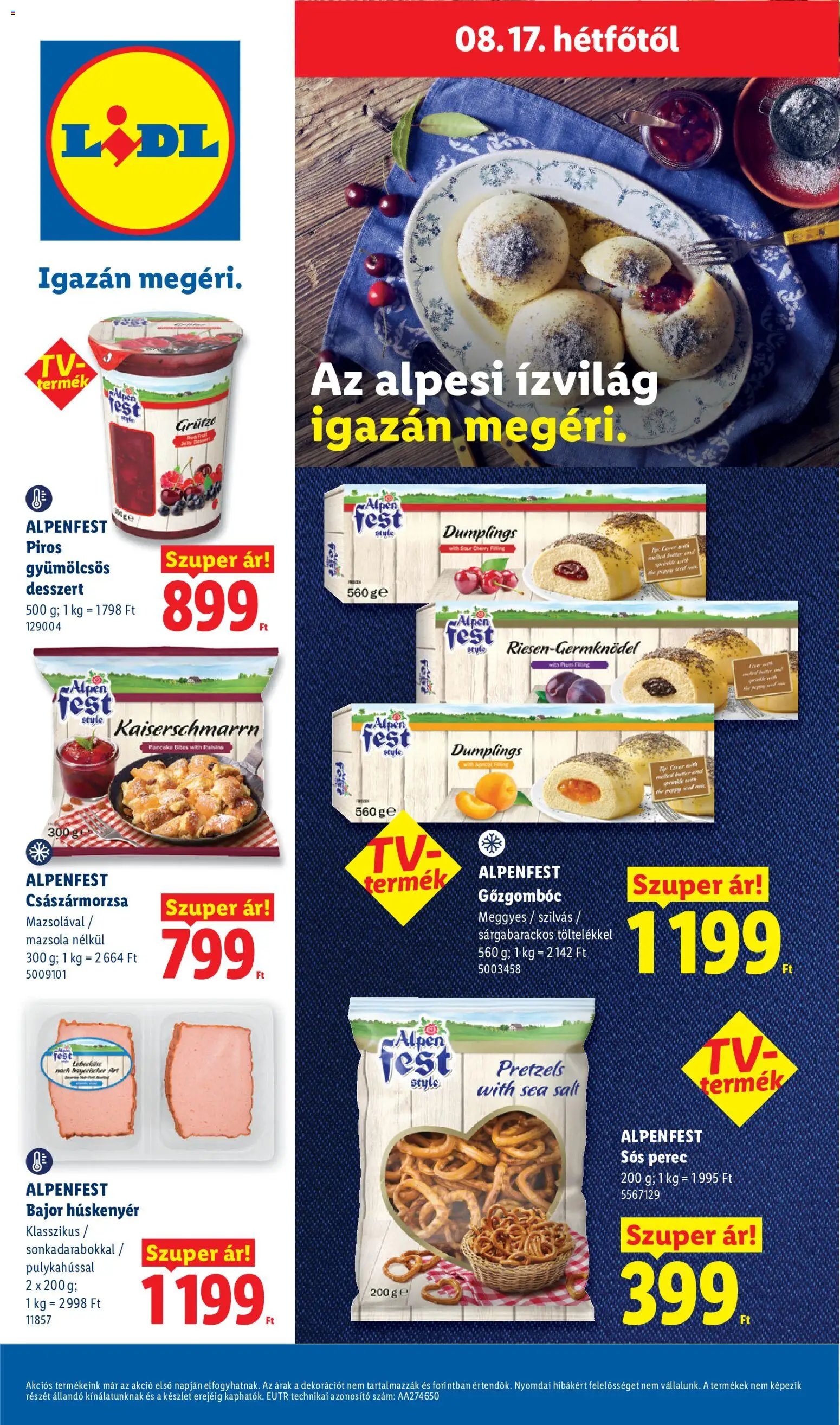 Lidl újság 2026.08.13. Lidl akciós újság