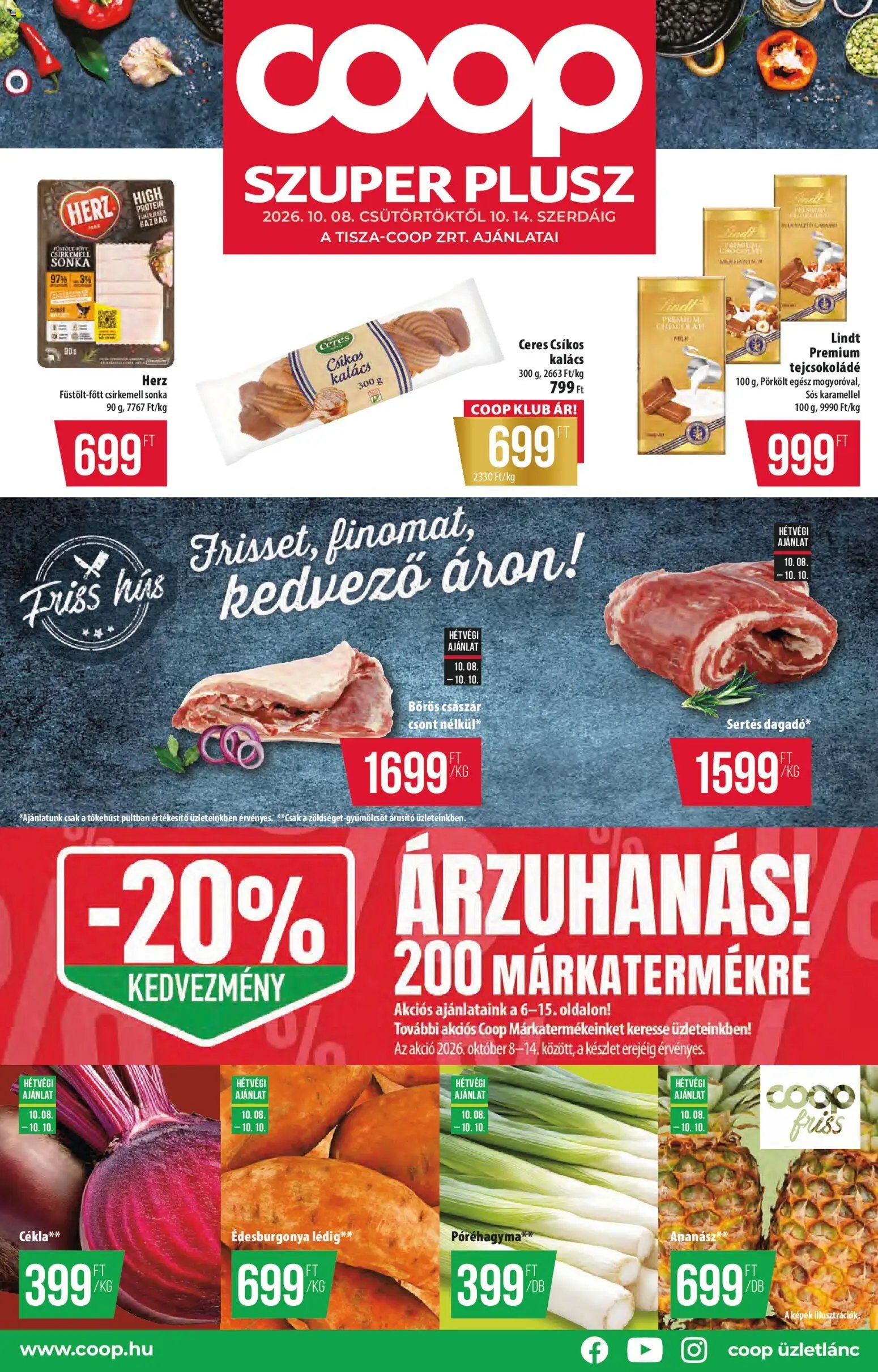 COOP újság 2026.10.08. COOP - Szuper Plusz / Tisza