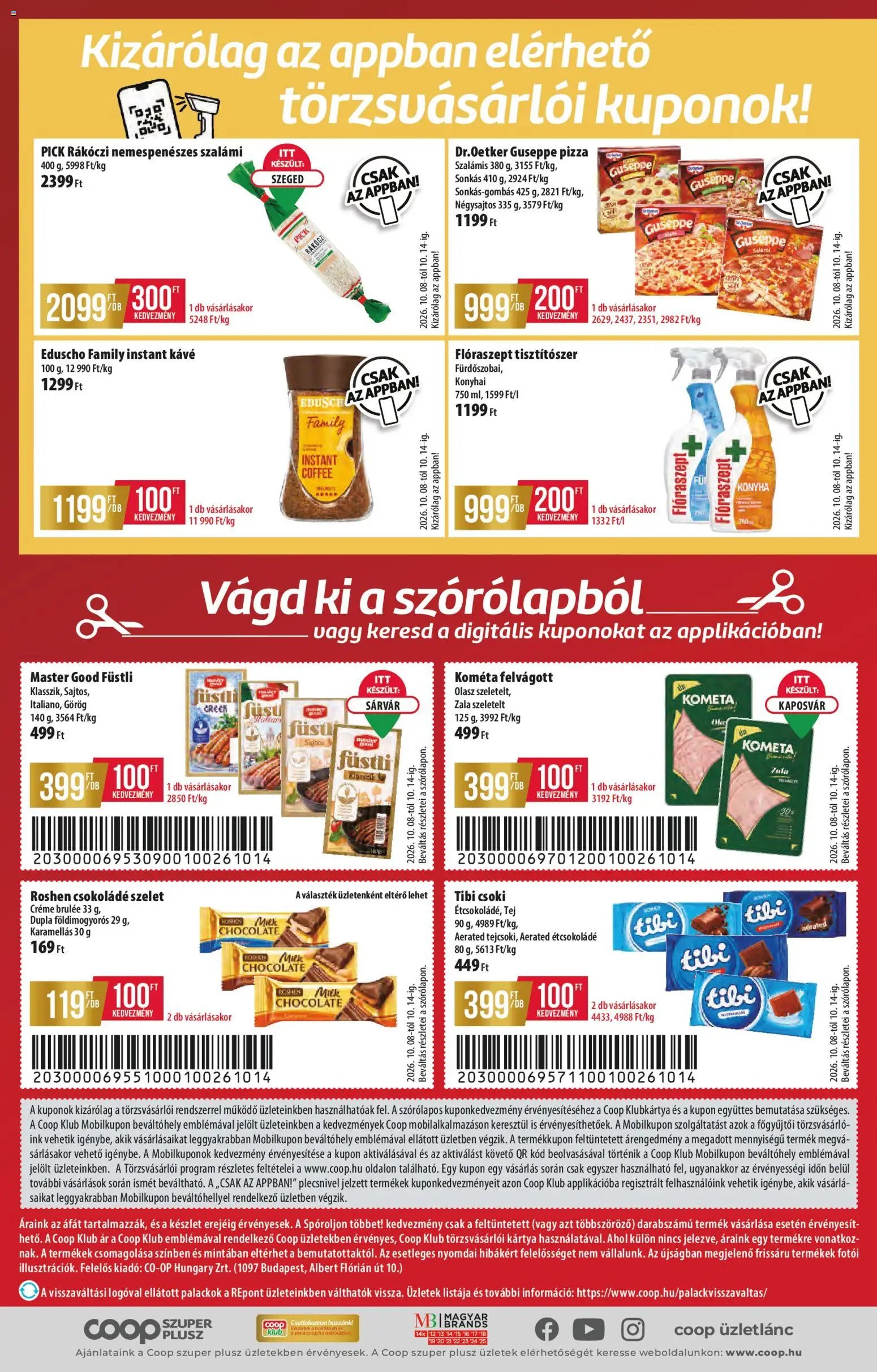 COOP újság 2026.10.08. COOP - Szuper Plusz / Tisza