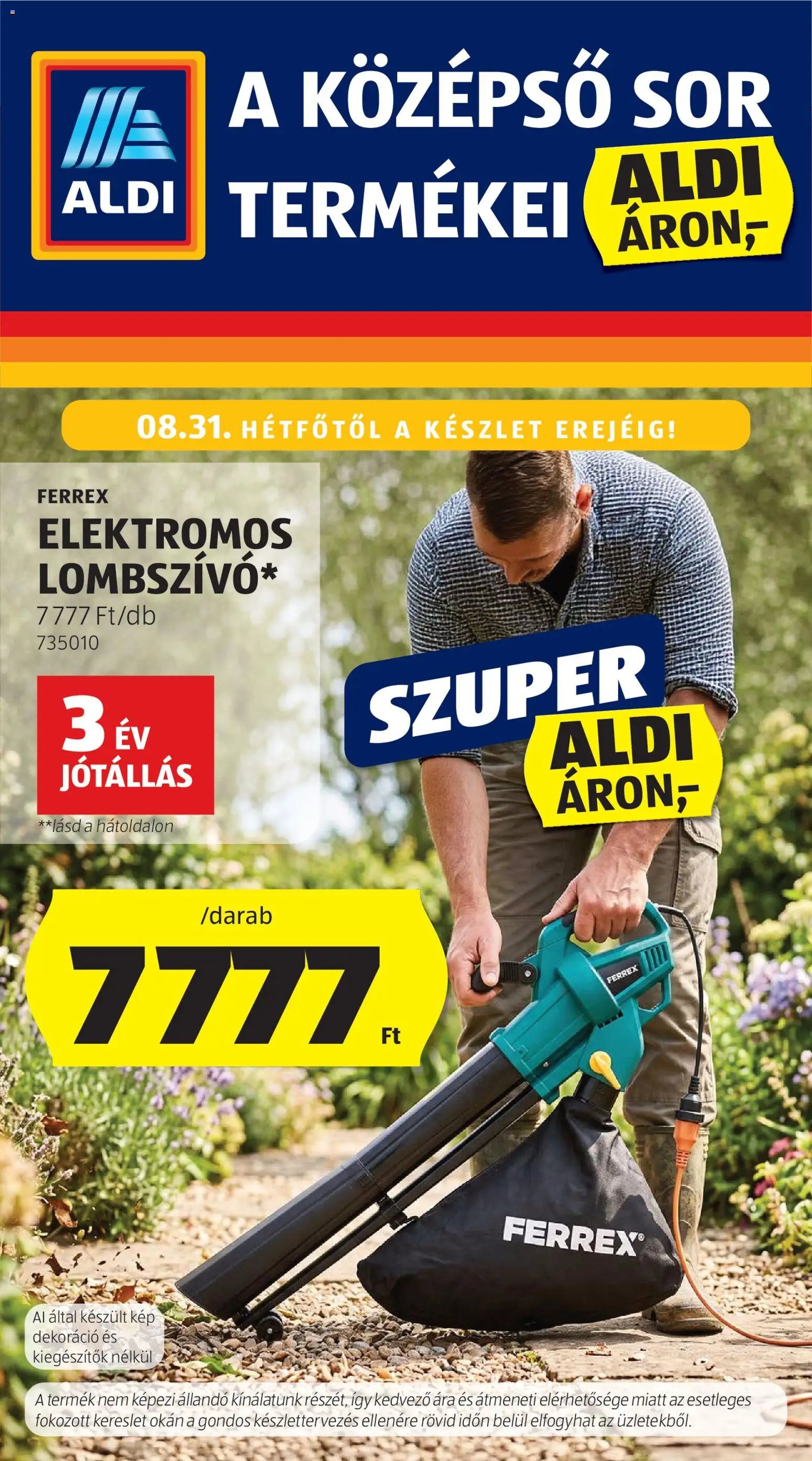 Aldi újság 2026.08.27. Aldi Középső sor termékei