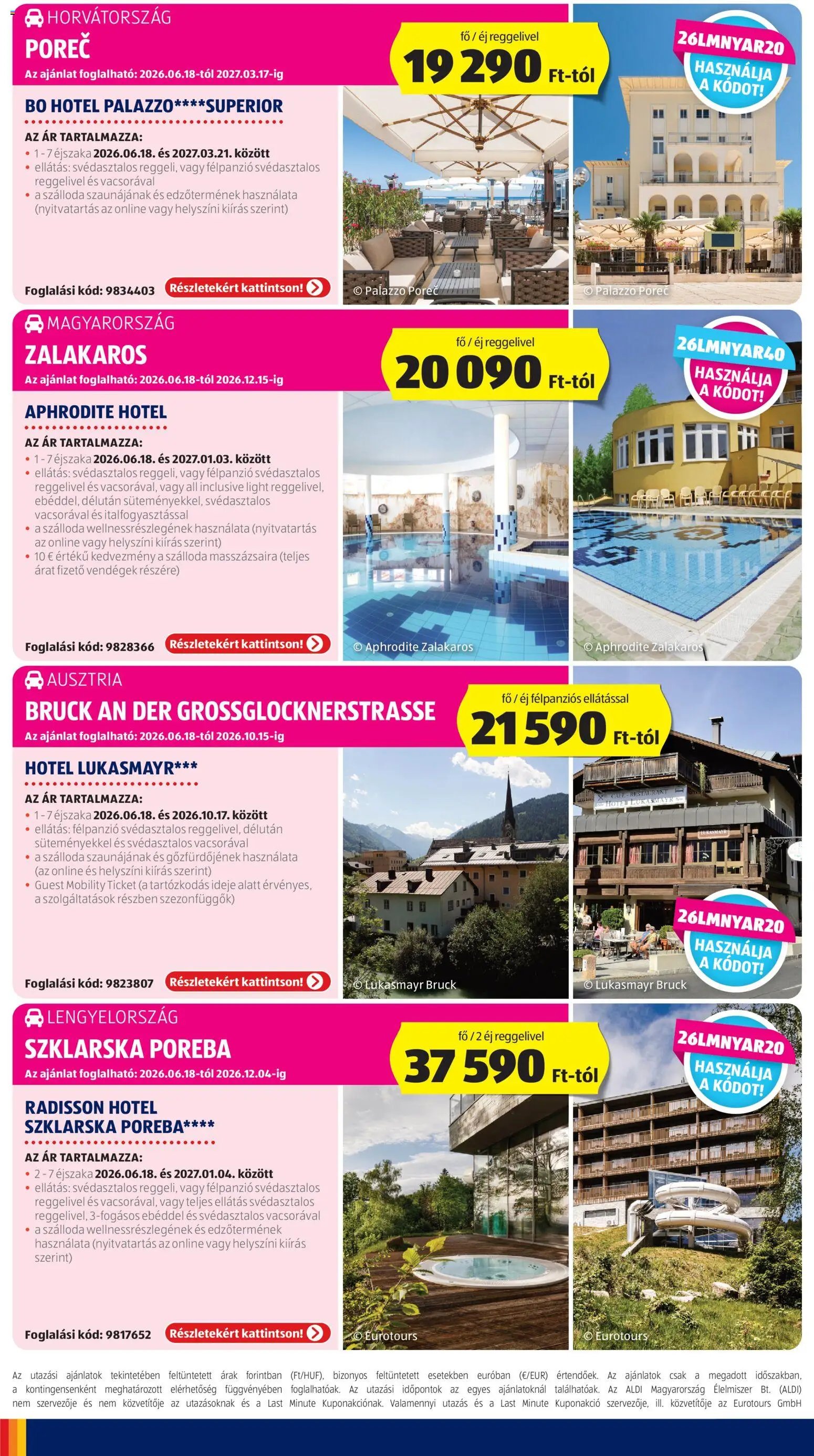 Aldi újság 2026.06.18. Aldi Utazás katalógus