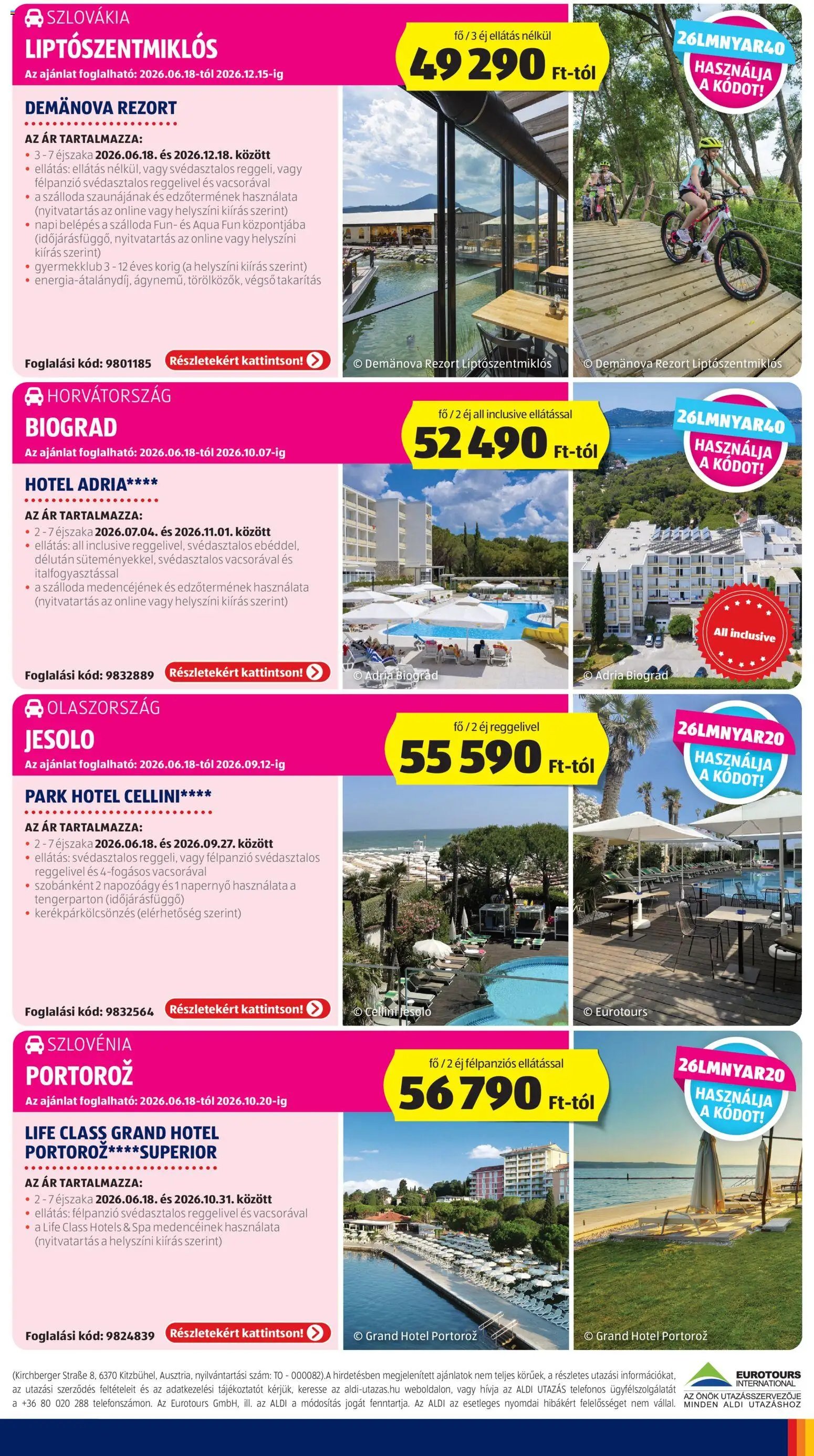 Aldi újság 2026.06.18. Aldi Utazás katalógus