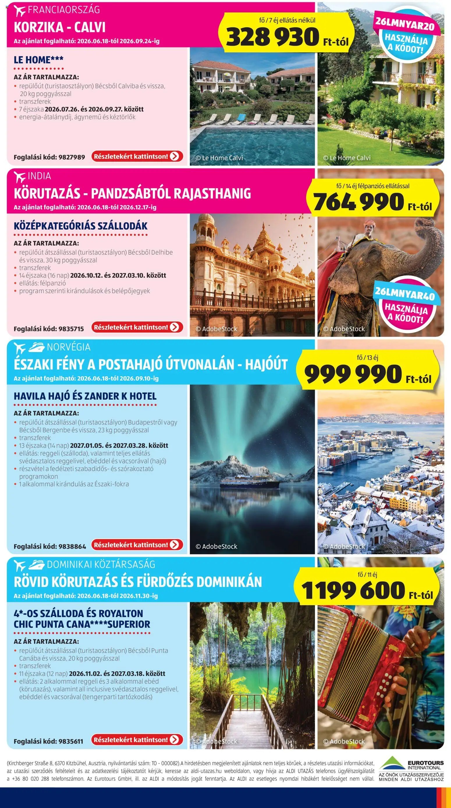 Aldi újság 2026.06.18. Aldi Utazás katalógus