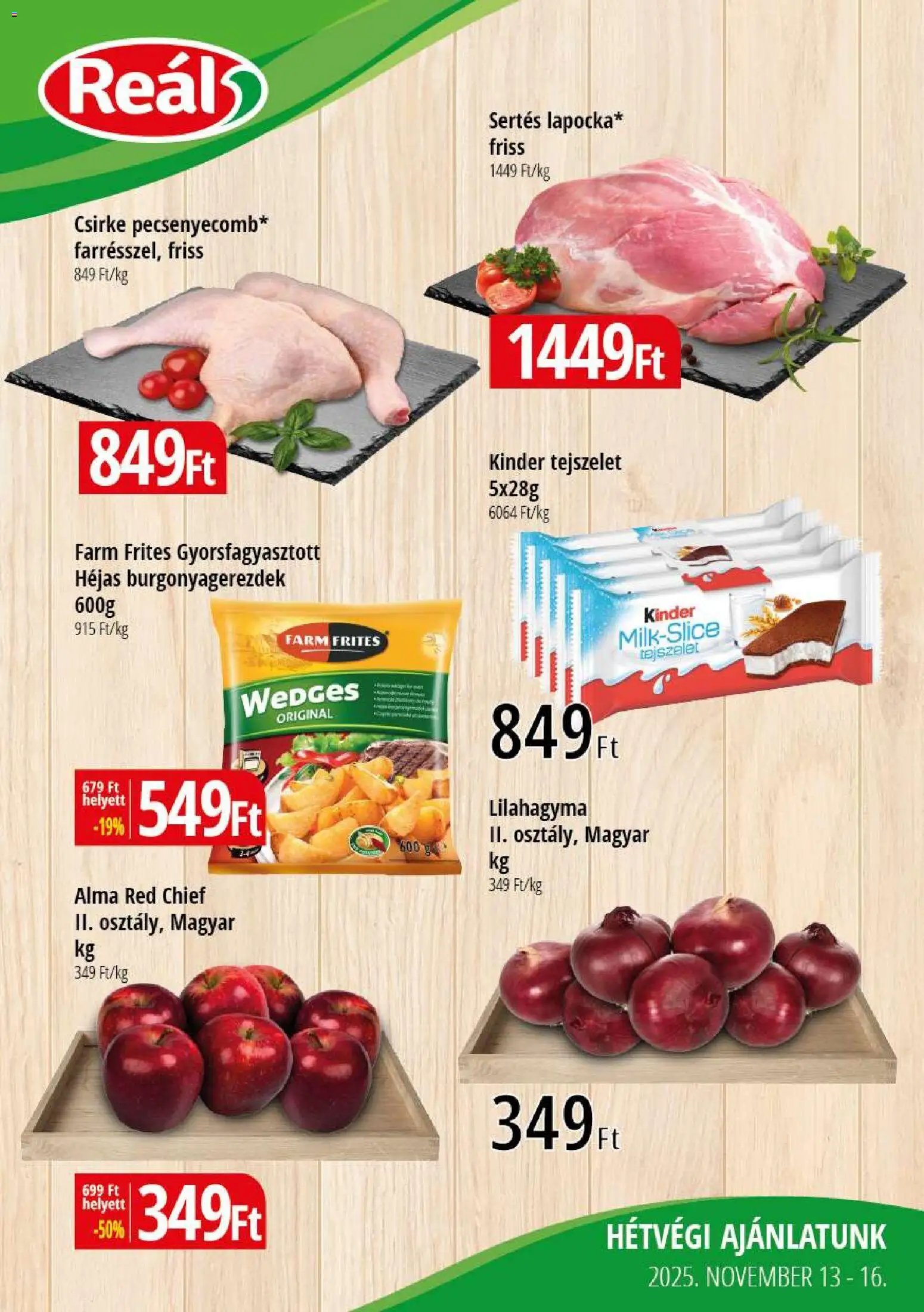 Reál újság 2025.11.13. Bevásárló hétvége - Kisalföld (2025-11-13 - 2025-11-16)