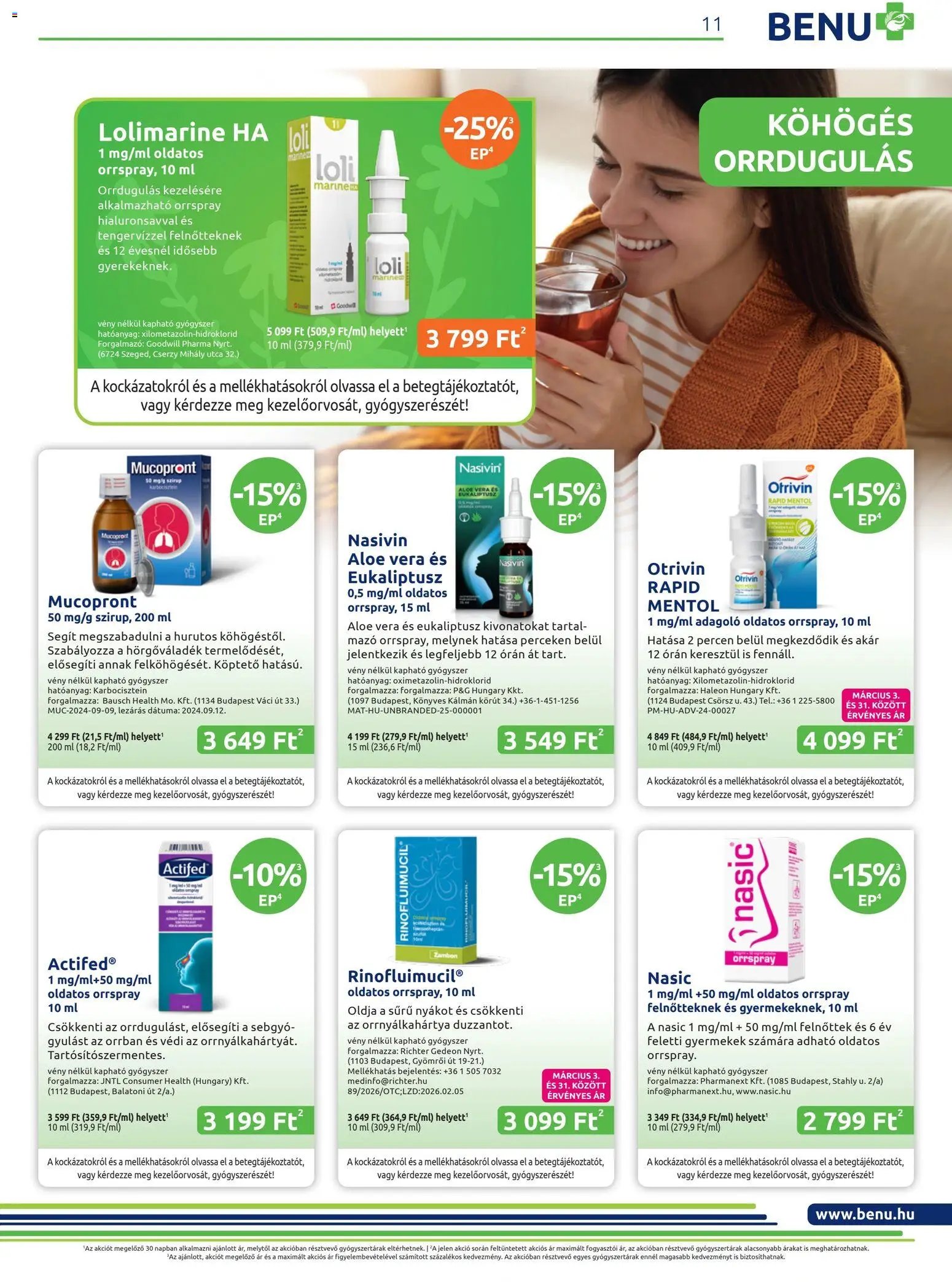 BENU Gyógyszertárak újság 2026.03.01. BENU Gyógyszertárak akciós újság (2026-03-01 - 2026-03-31)