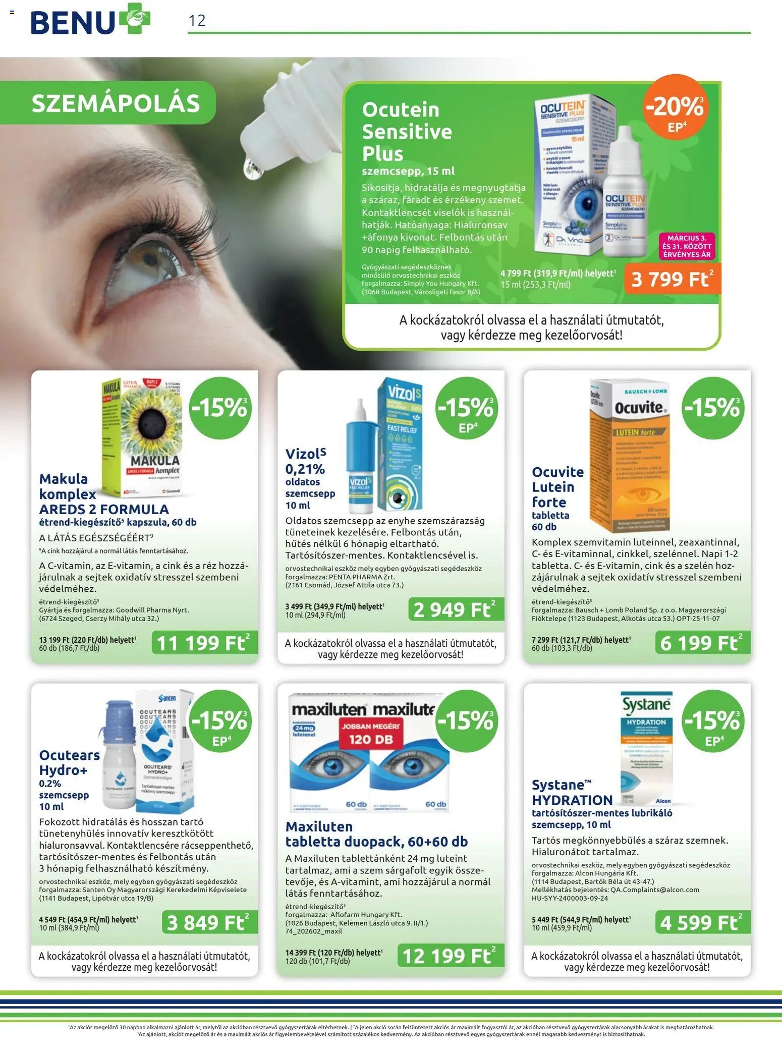 BENU Gyógyszertárak újság 2026.03.01. BENU Gyógyszertárak akciós újság (2026-03-01 - 2026-03-31)