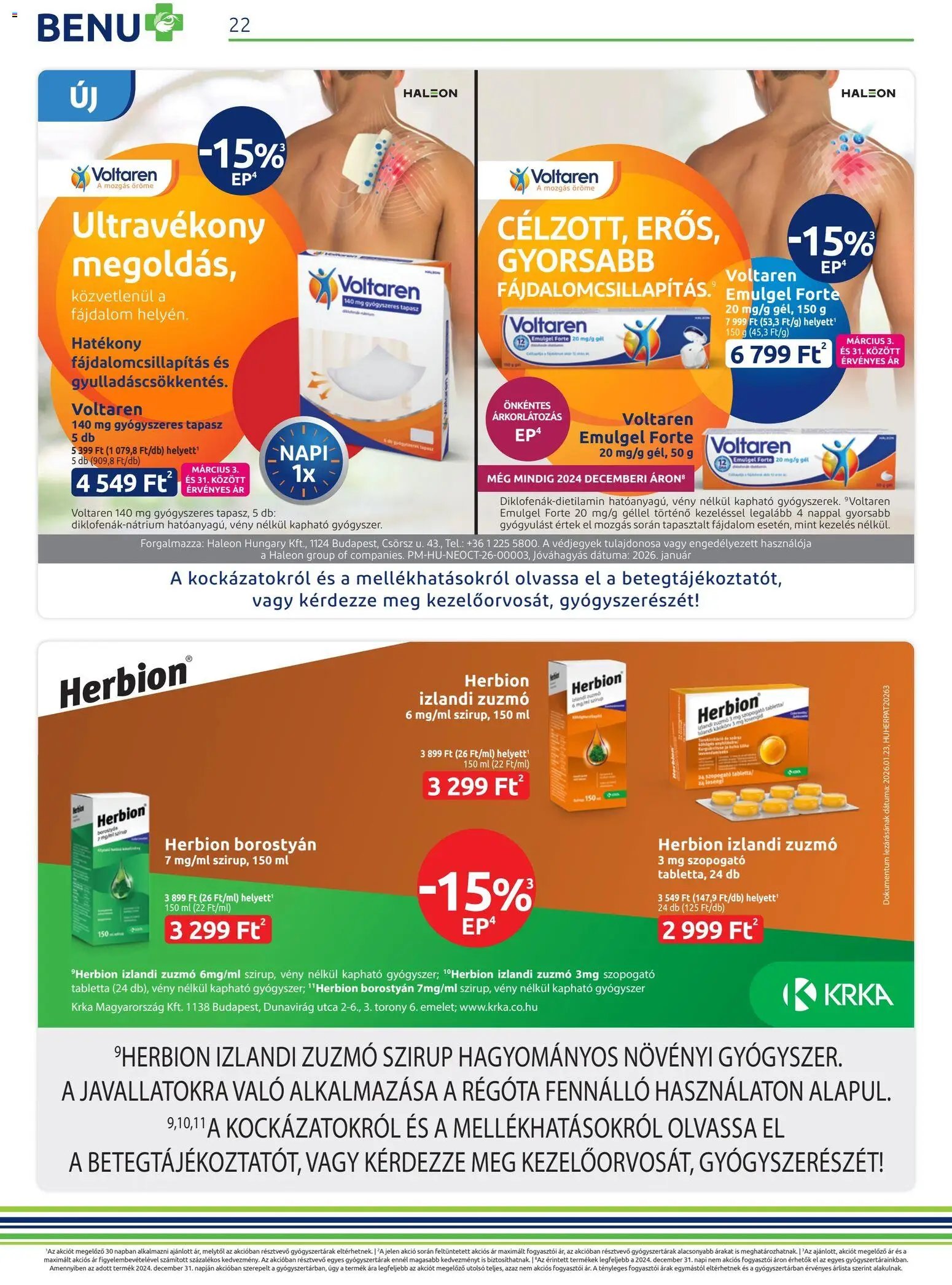 BENU Gyógyszertárak újság 2026.03.01. BENU Gyógyszertárak akciós újság (2026-03-01 - 2026-03-31)