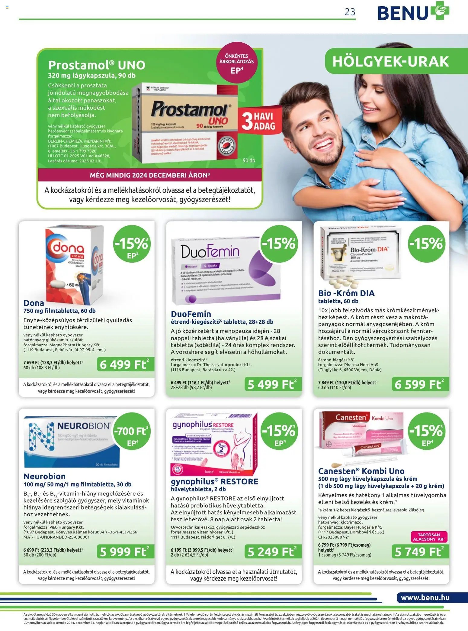 BENU Gyógyszertárak újság 2026.03.01. BENU Gyógyszertárak akciós újság (2026-03-01 - 2026-03-31)