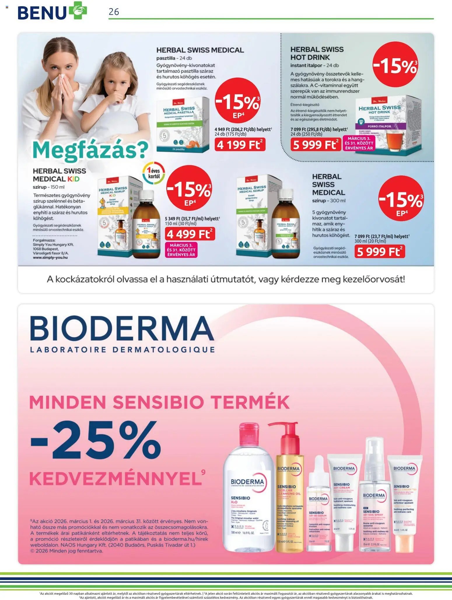BENU Gyógyszertárak újság 2026.03.01. BENU Gyógyszertárak akciós újság (2026-03-01 - 2026-03-31)