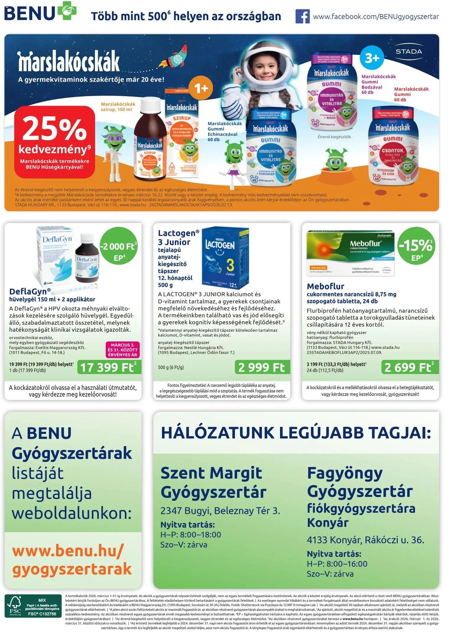 BENU Gyógyszertárak újság 2026.03.01. BENU Gyógyszertárak akciós újság (2026-03-01 - 2026-03-31)