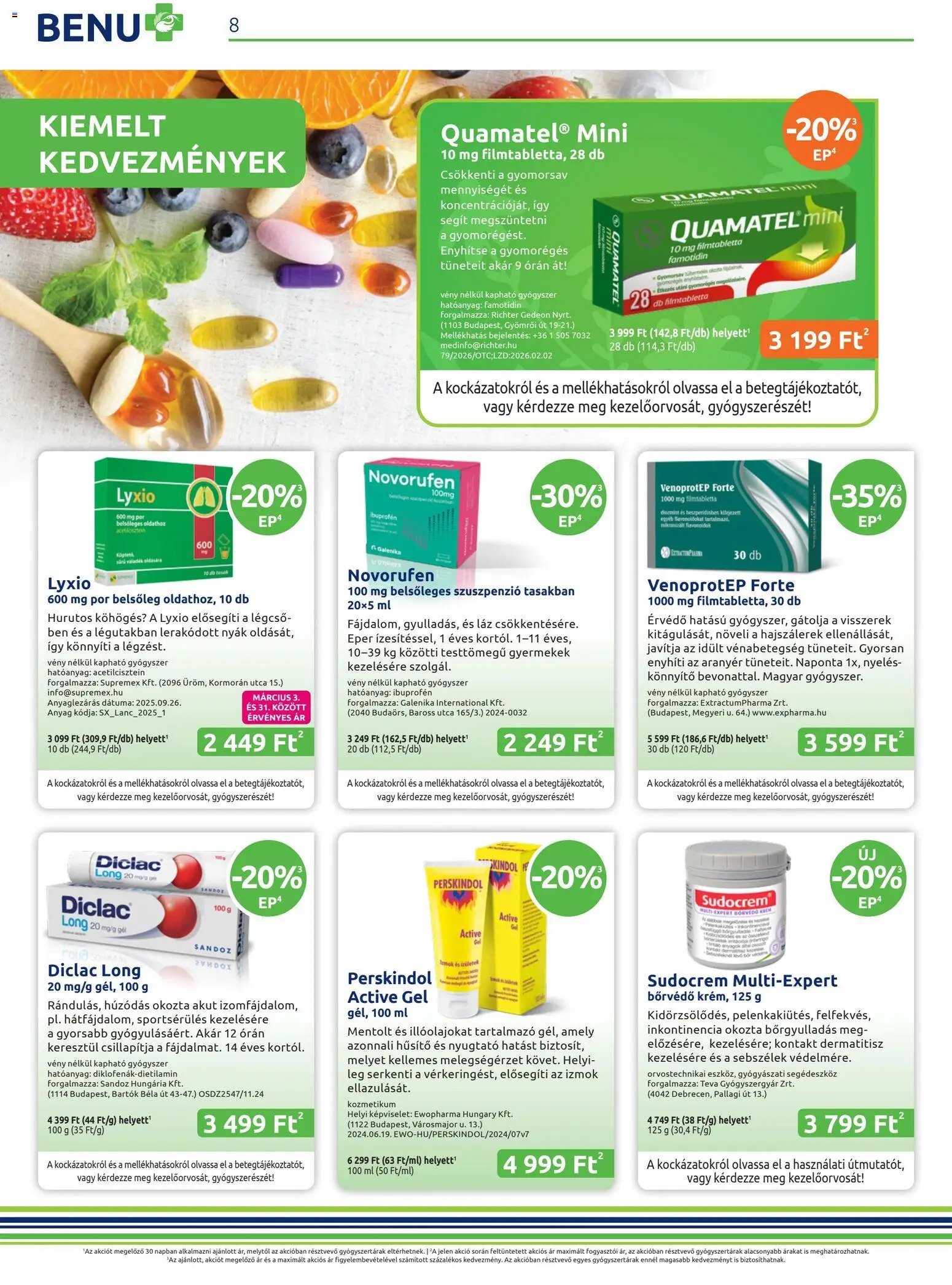 BENU Gyógyszertárak újság 2026.03.01. BENU Gyógyszertárak akciós újság (2026-03-01 - 2026-03-31)