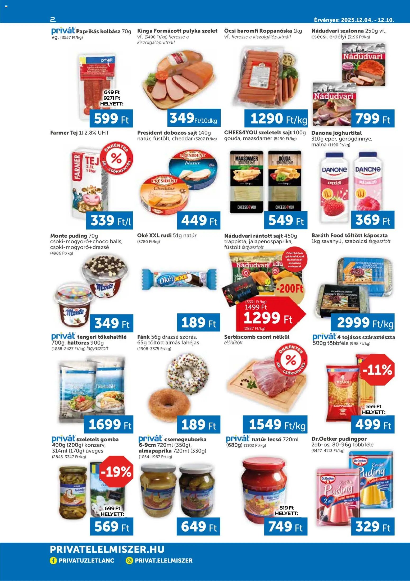 PRIVÁT újság 2025.12.04. Akciós újság PRIVÁT (2025-12-04 - 2025-12-10)