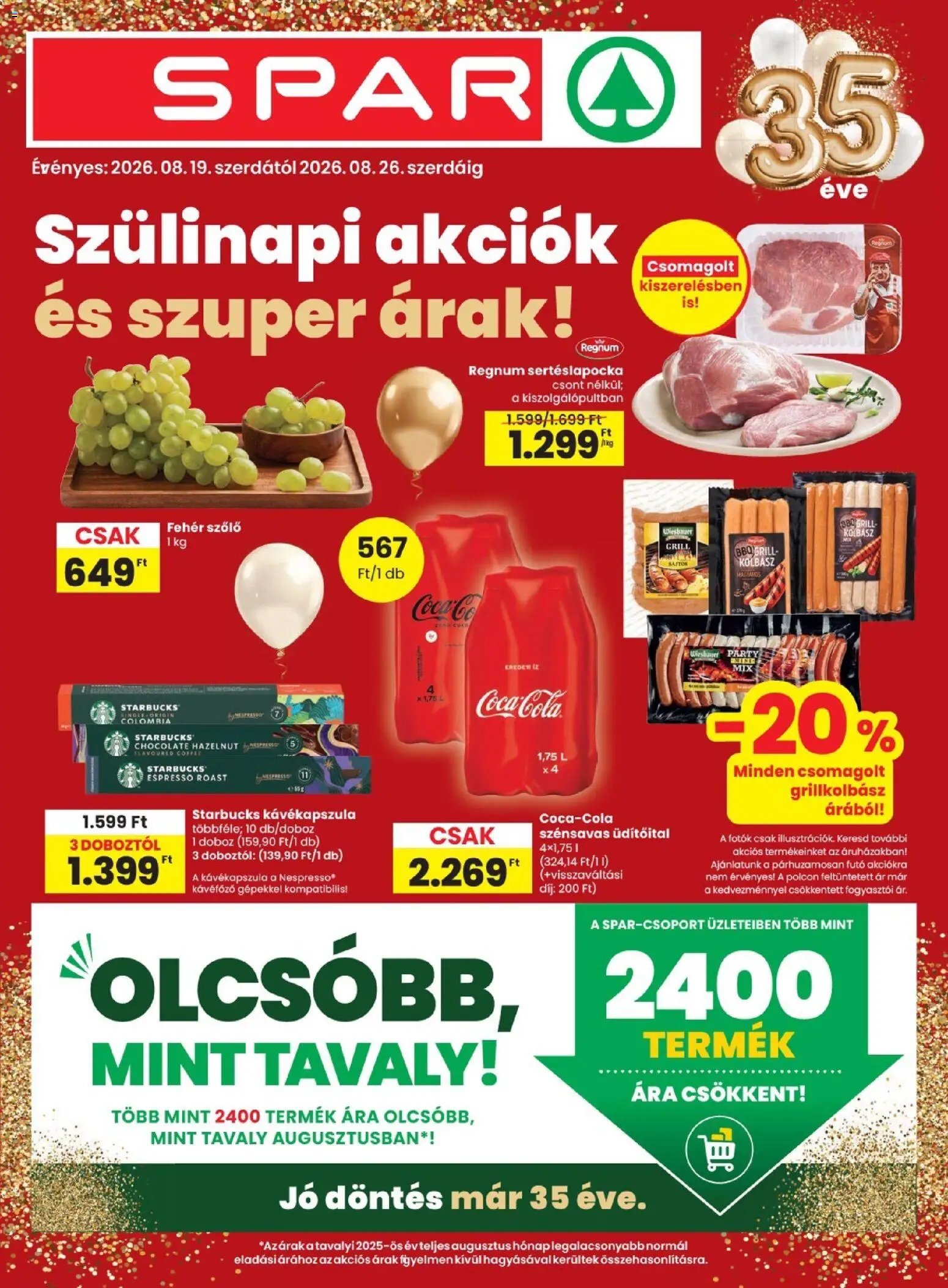 Spar újság 2026.08.19. Spar akciós újság