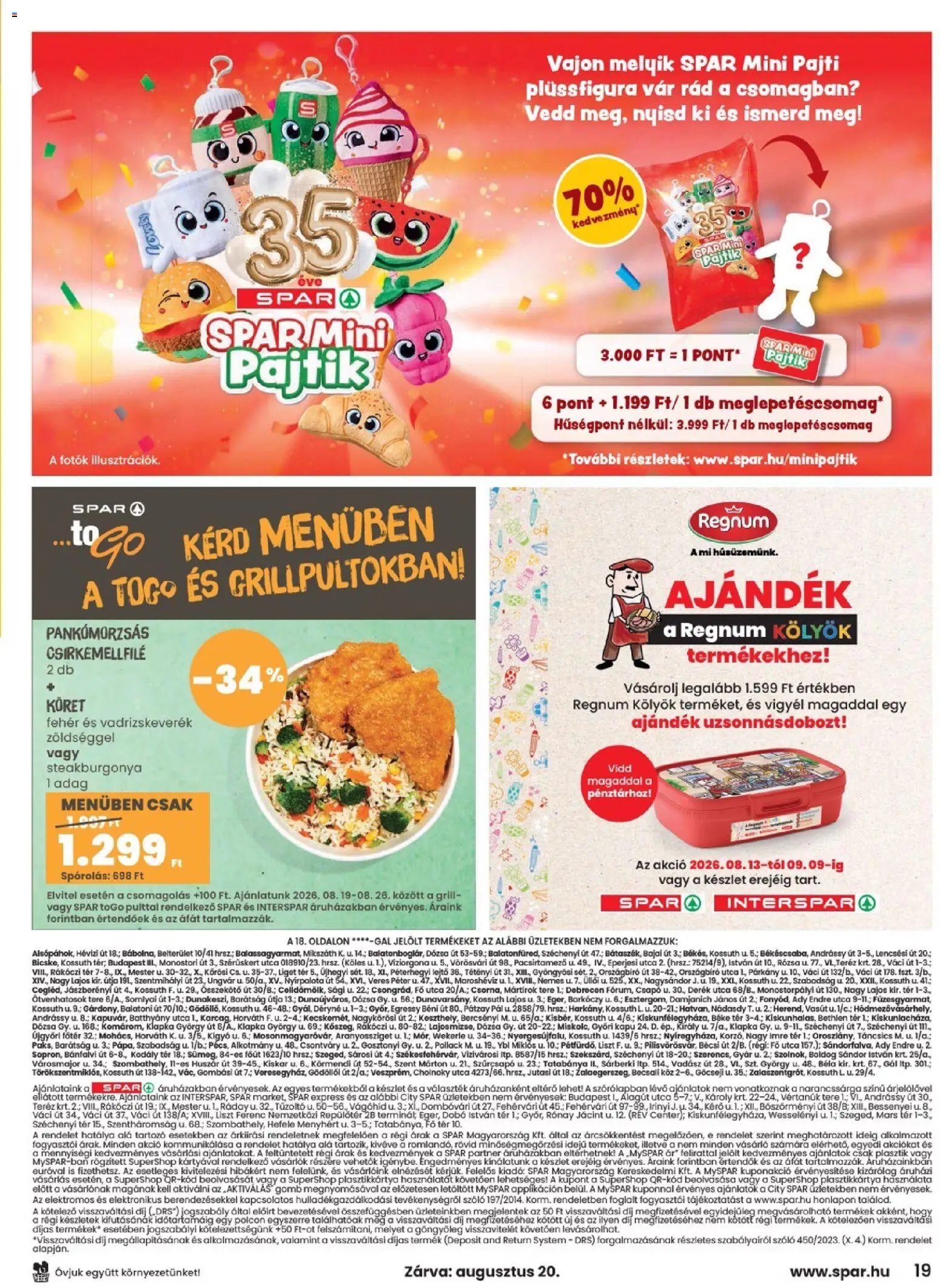 Spar újság 2026.08.19. Spar akciós újság