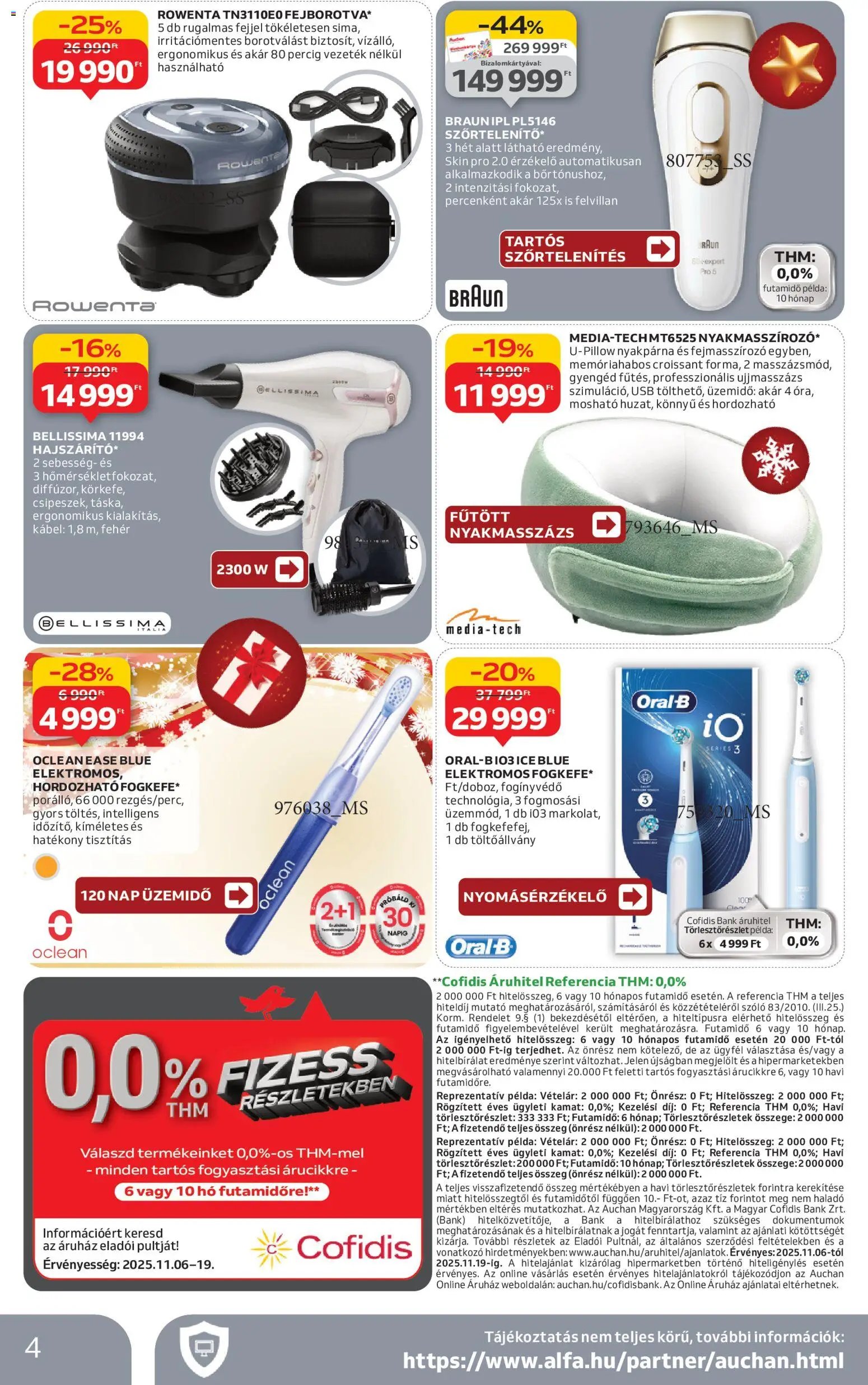 Auchan újság 2025.11.06. Hipermarket elektronikai termékek (2025-11-06 - 2025-11-19)