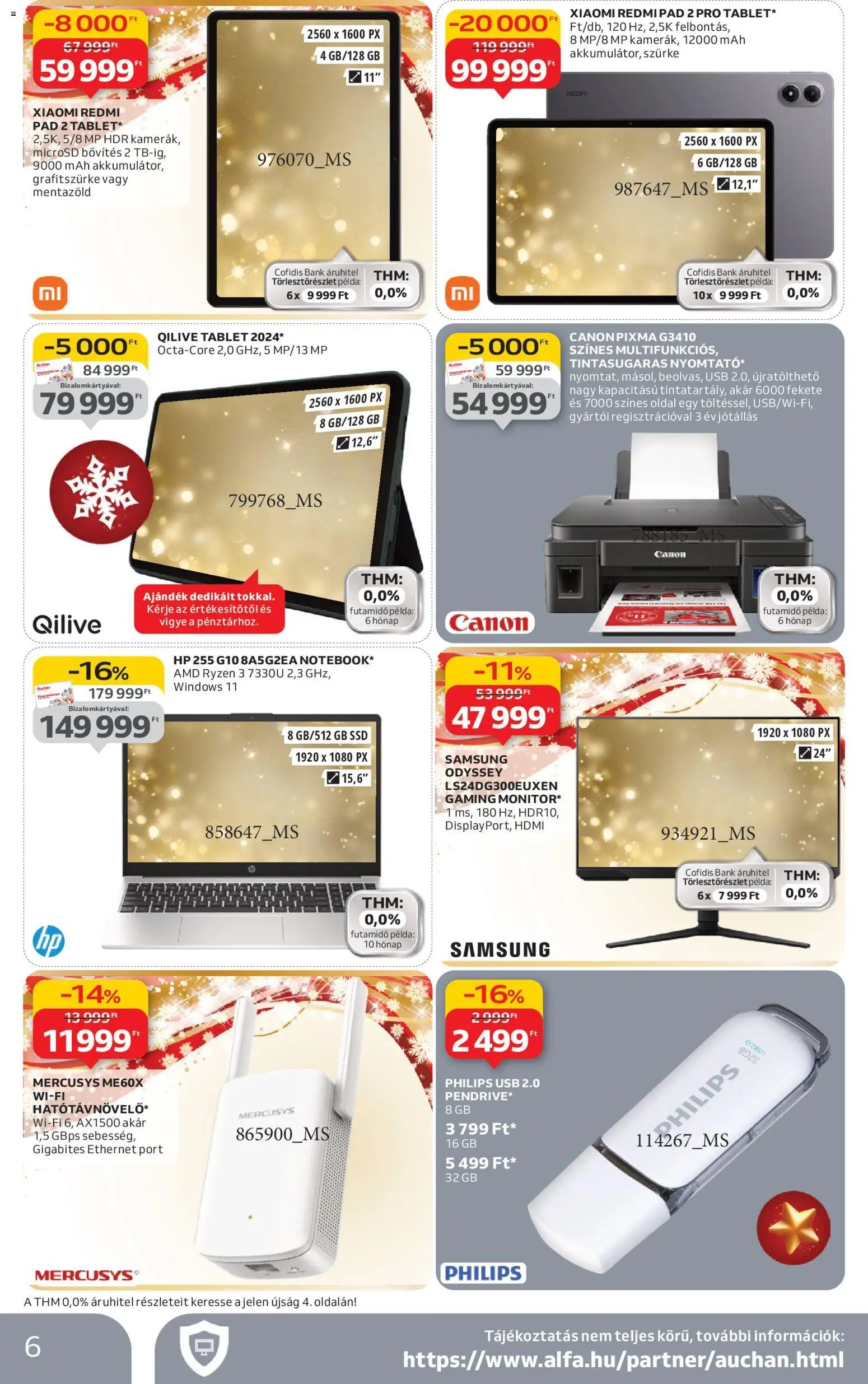 Auchan újság 2025.11.06. Hipermarket elektronikai termékek (2025-11-06 - 2025-11-19)